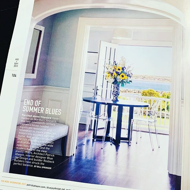 So honored to see our work featured in the Last Look section of the Aug/Sept issue of @oceanhomemag This was one of our favorite projects! And yes, we have the end of summer blues...
#interiordesign #dreamhome #beachhouse #marthasvineyard #patrickahe