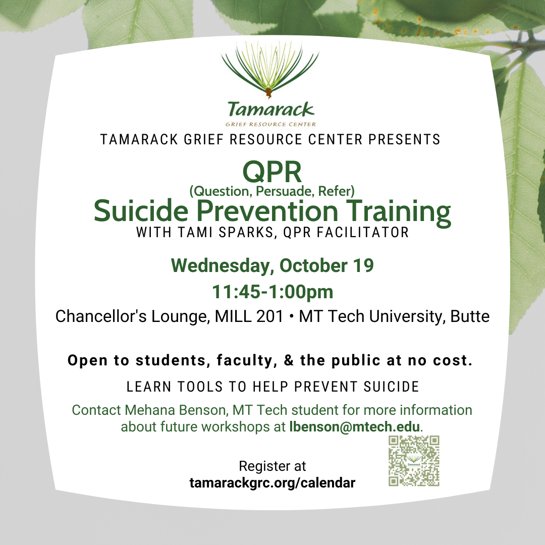 QPR Suicide Prevention Training (BUTTE)