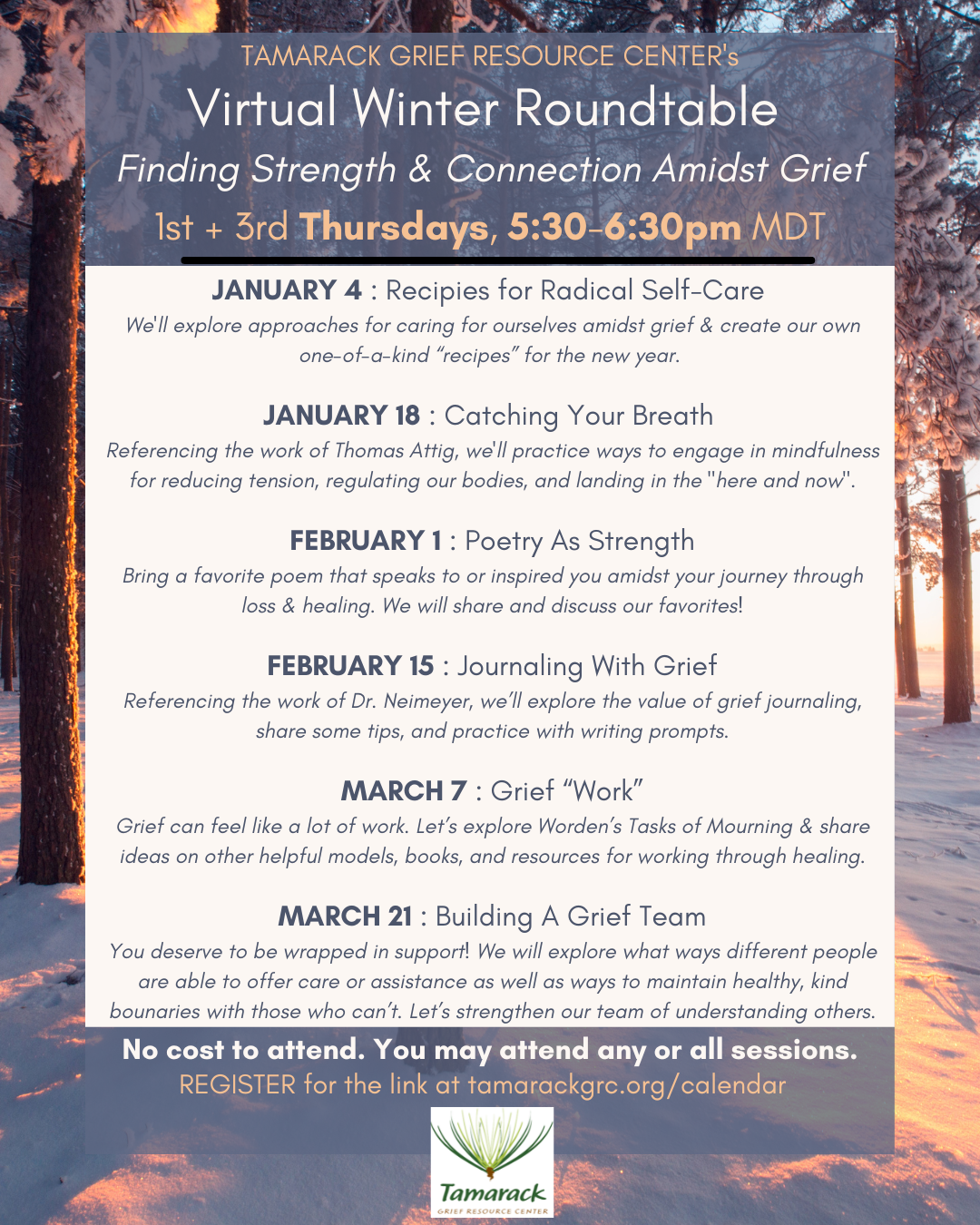 Winter Roundtable Adult Workshop Series (VIRTUAL)