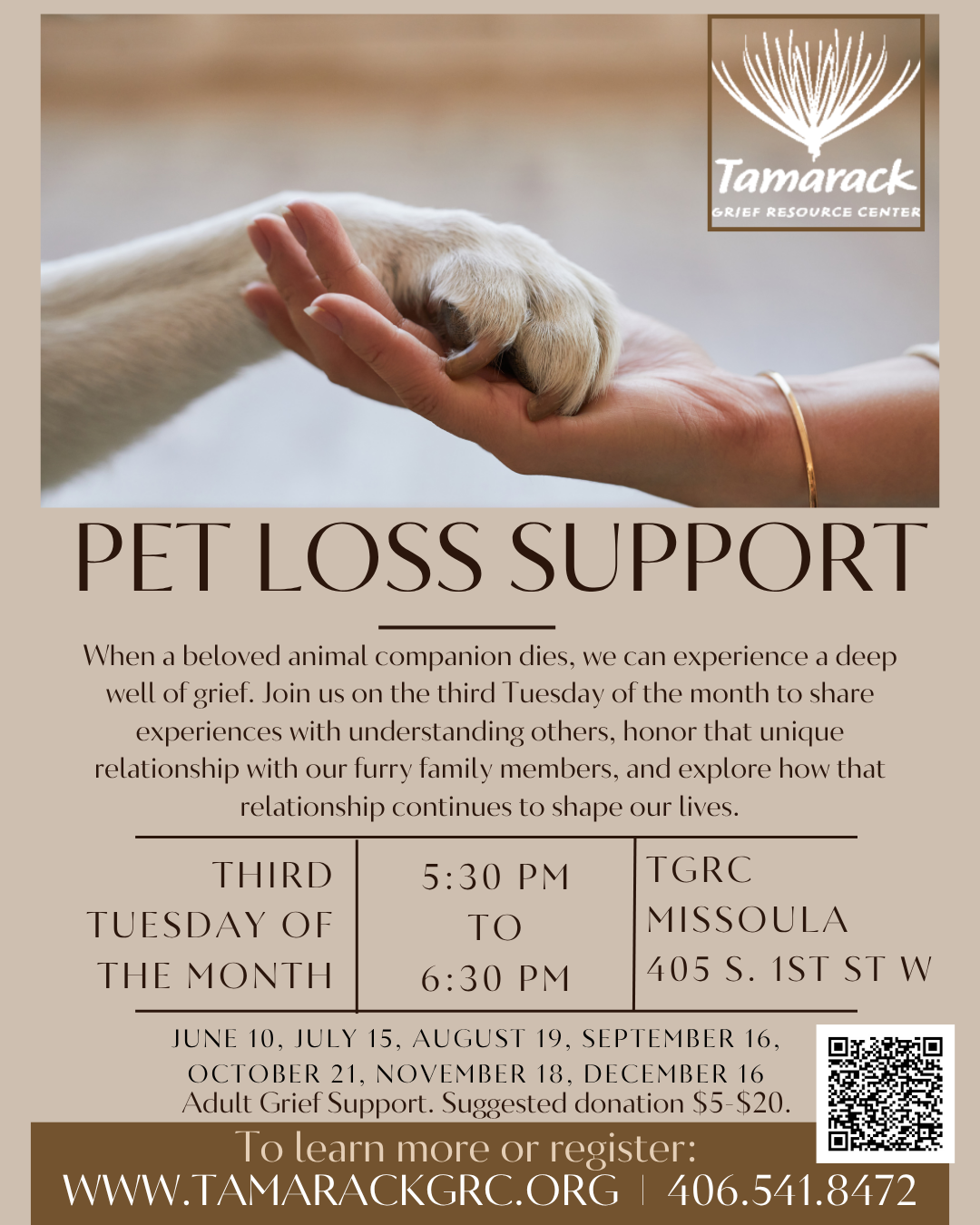 Pet Loss Adult Support Group - MISSOULA