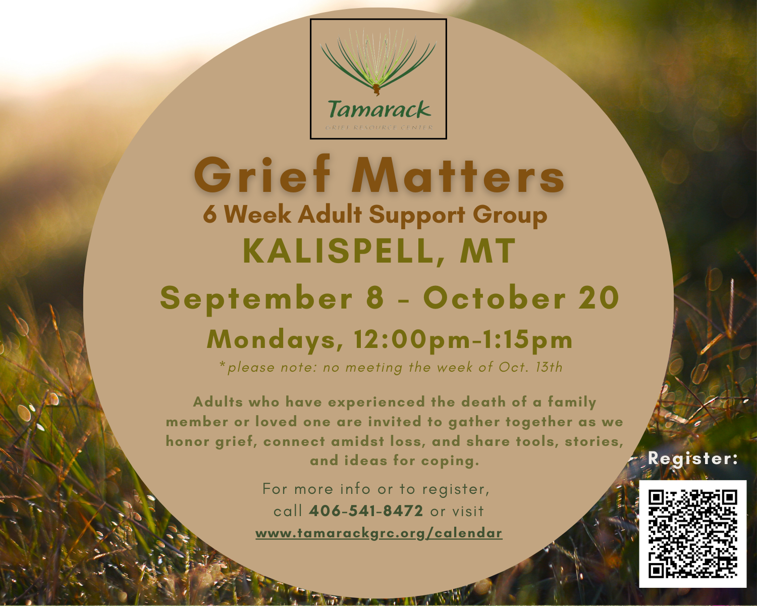 Grief Matters Adult Support Group - KALISPELL