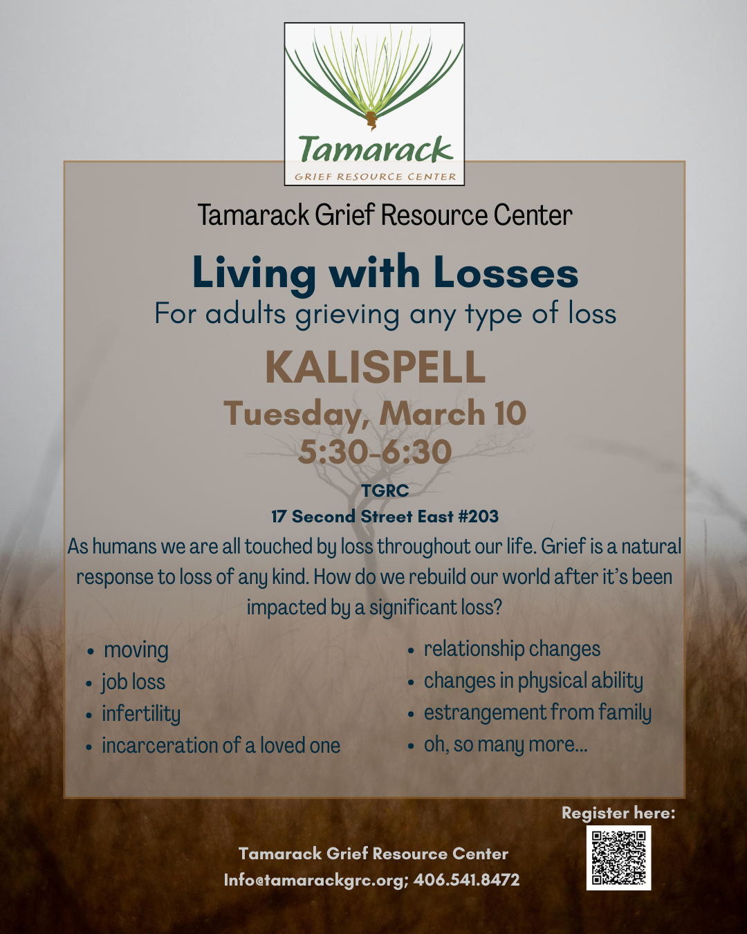 Living With Losses Workshop - KALISPELL