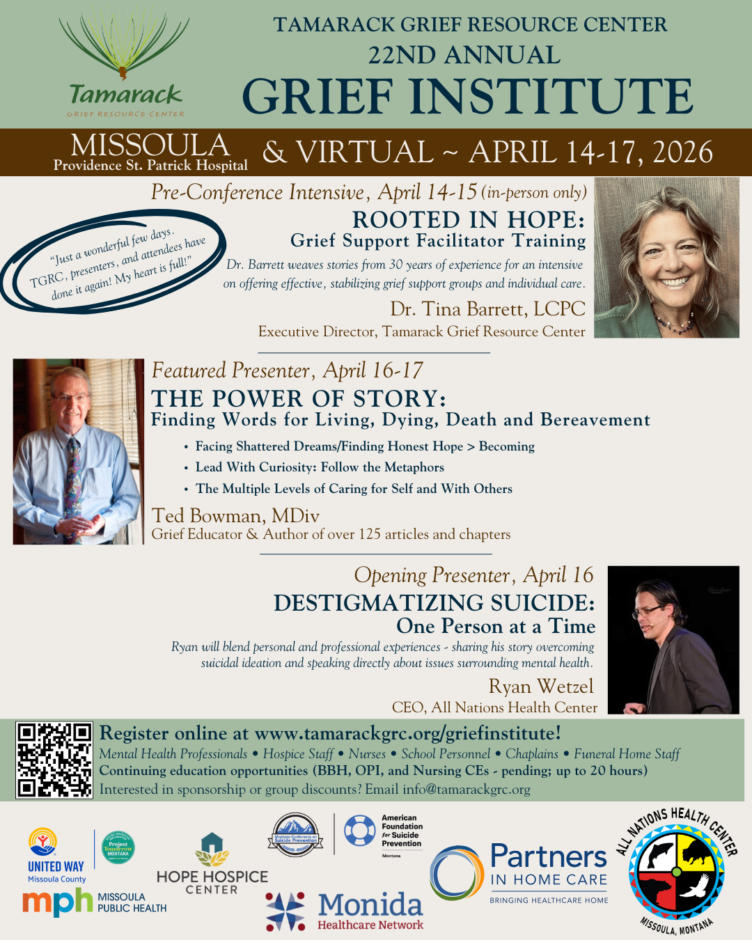 Grief Institute Pre-Conference Intensive - MISSOULA