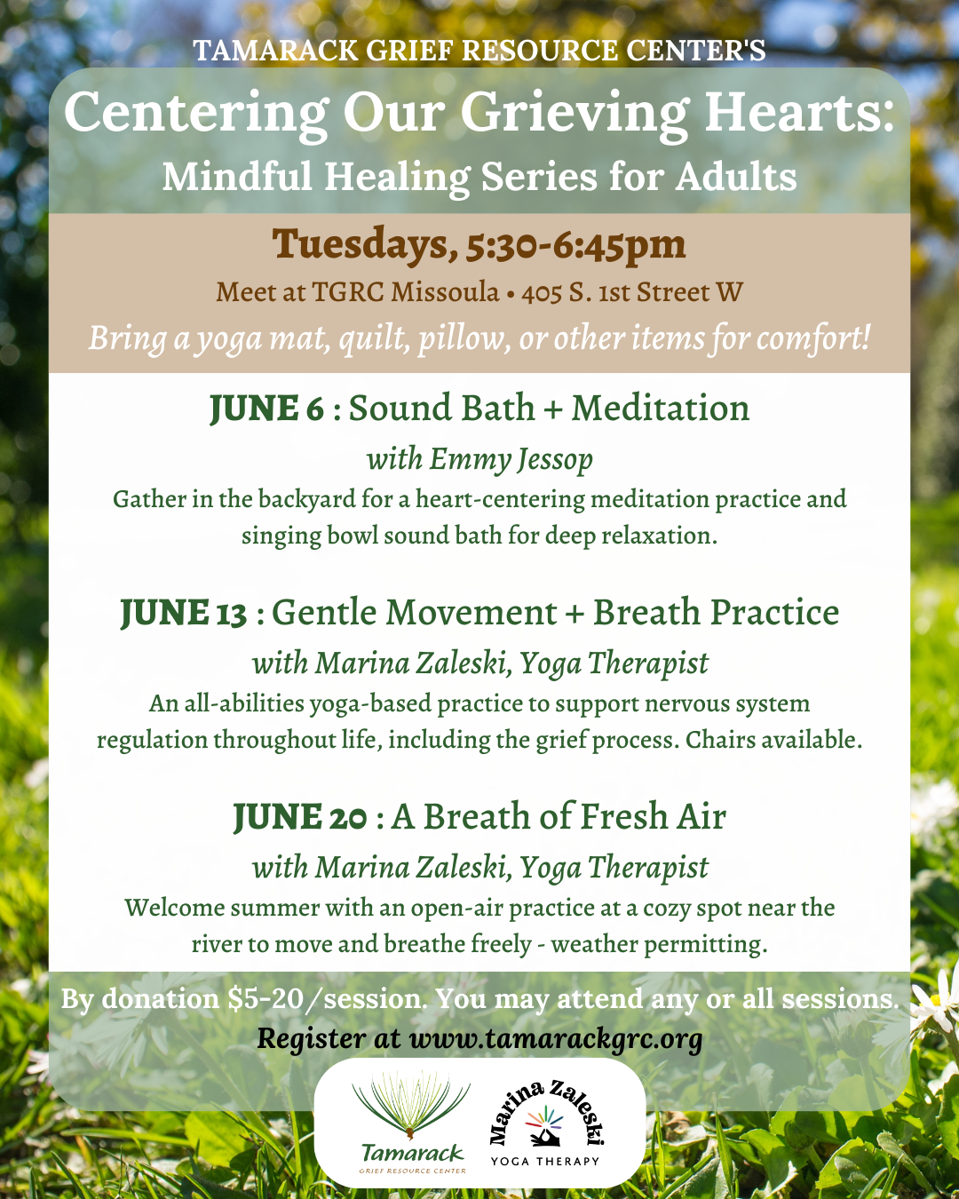 Centering Our Grieving Hearts: Mindful Healing Series (MISSOULA ...