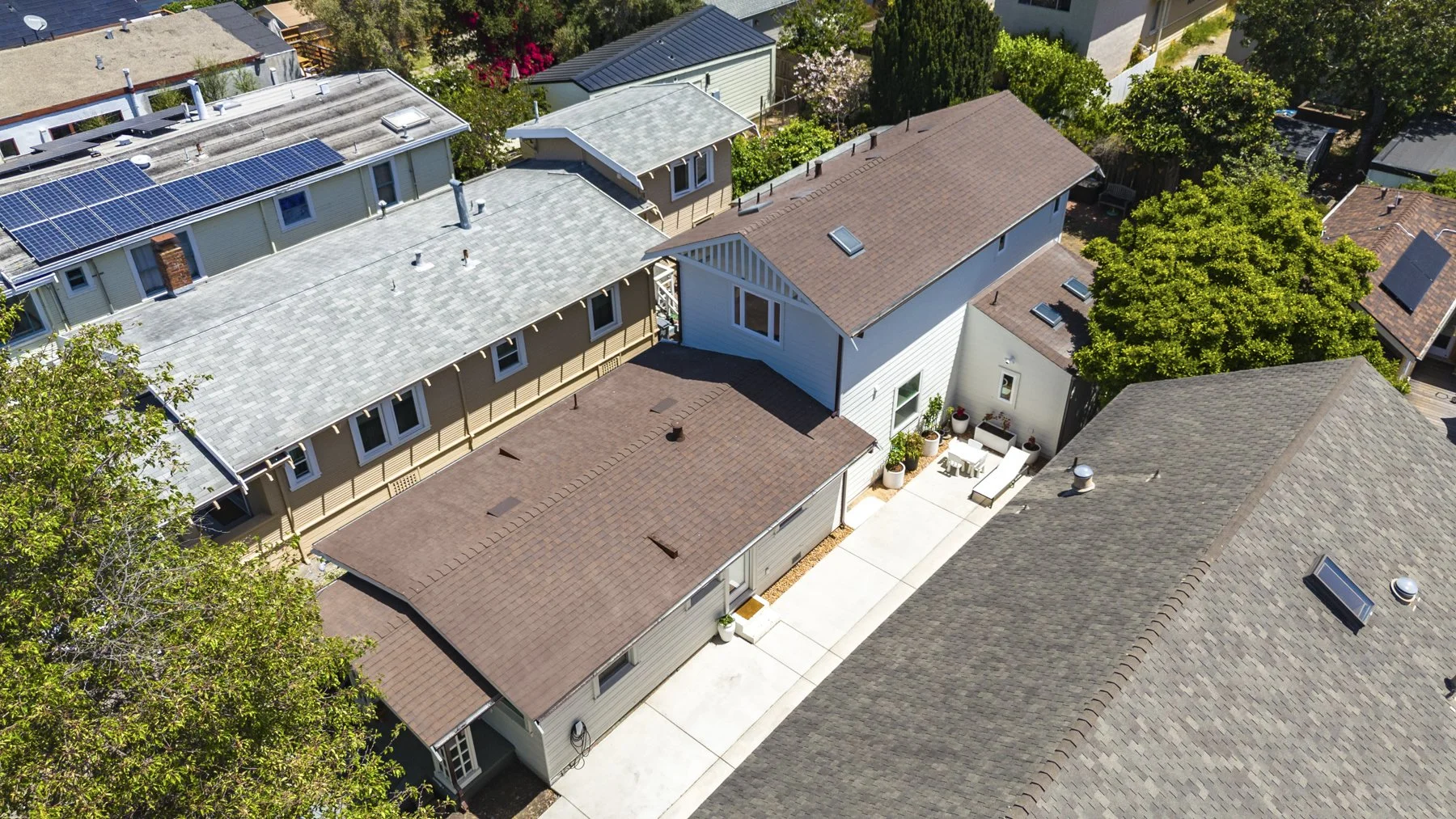 Two story backyard addition and a one story mudroom in Berkeley