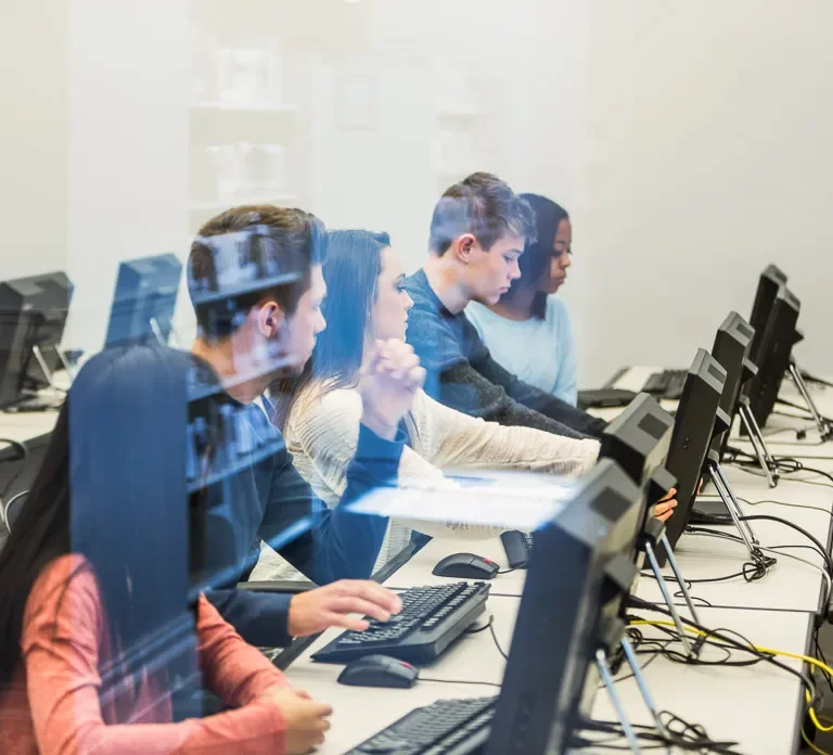 Students using SOLIDWORKS for Education