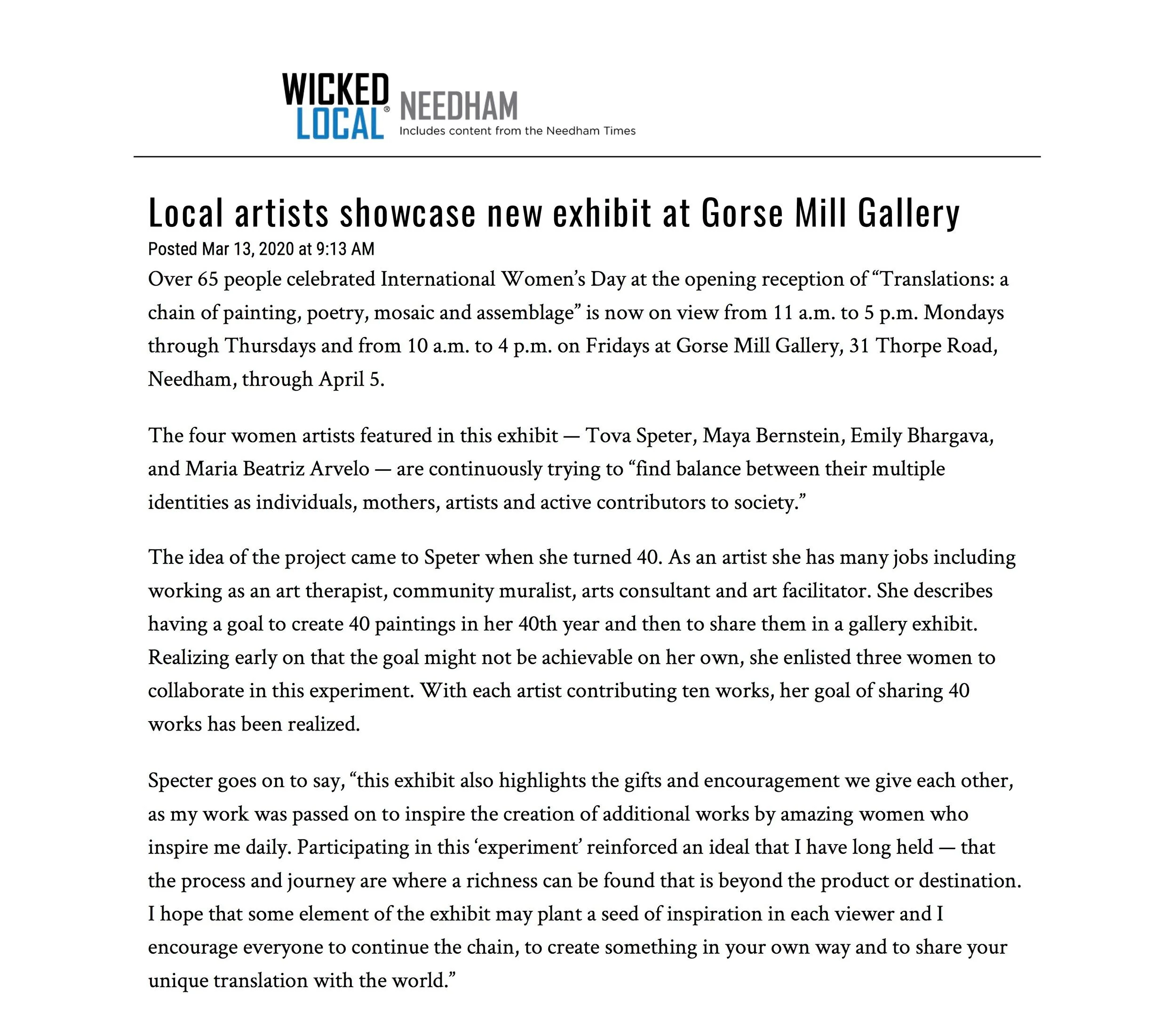 Local Artists Showcase New Exhibit at Gorse Mill Gallery