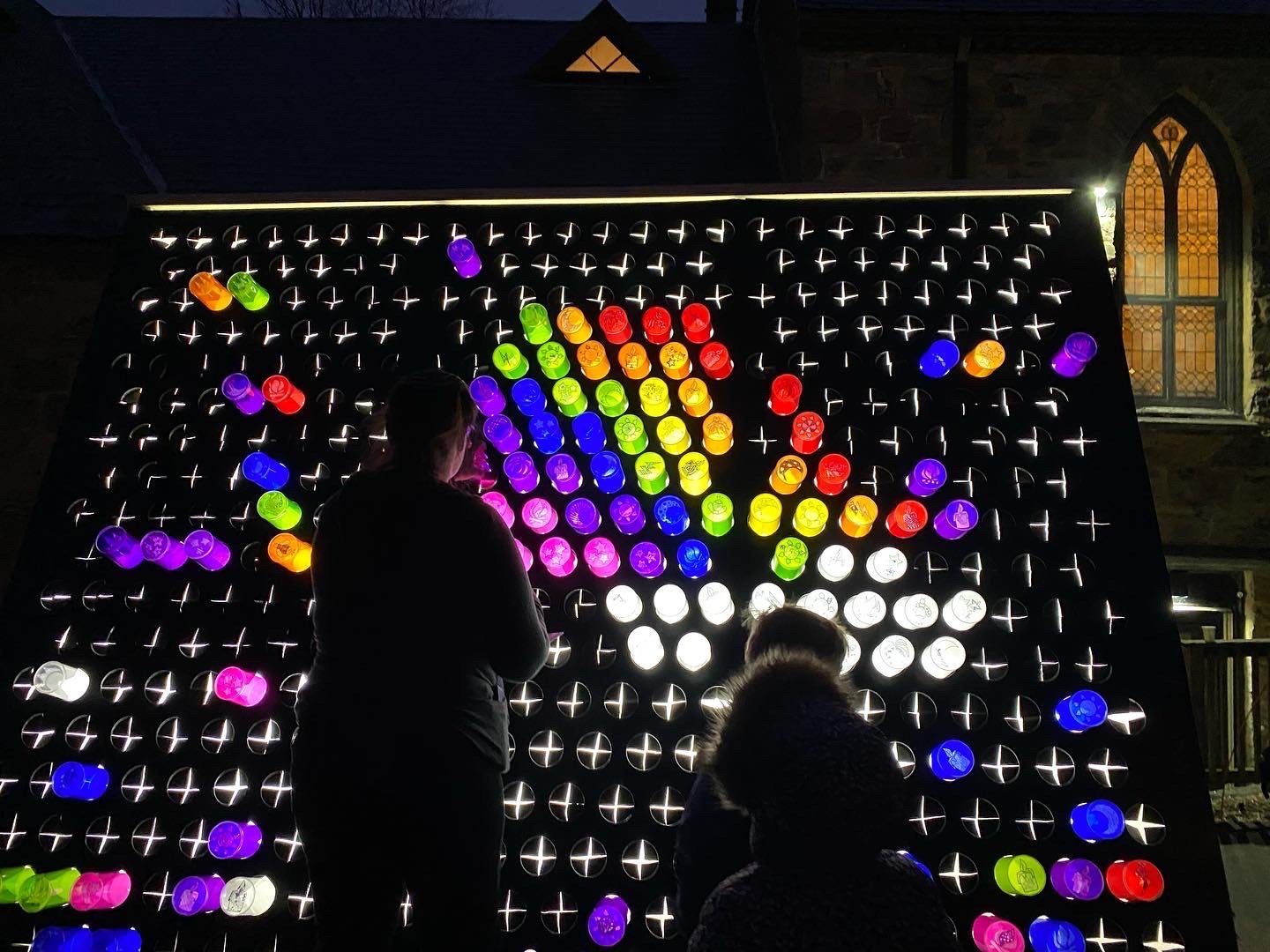 Needham artist creates traveling light display