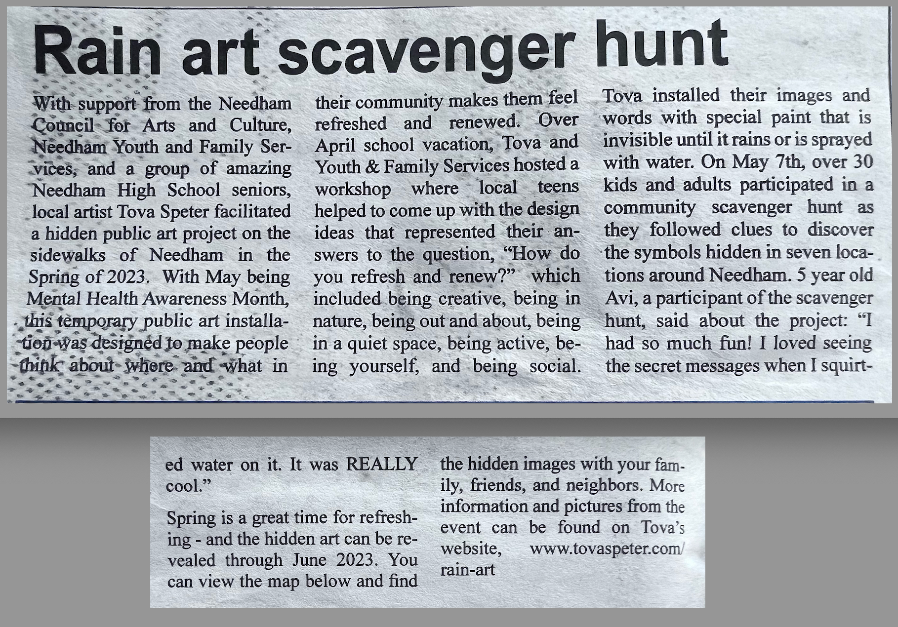 Rain Art Scavenger Hunt