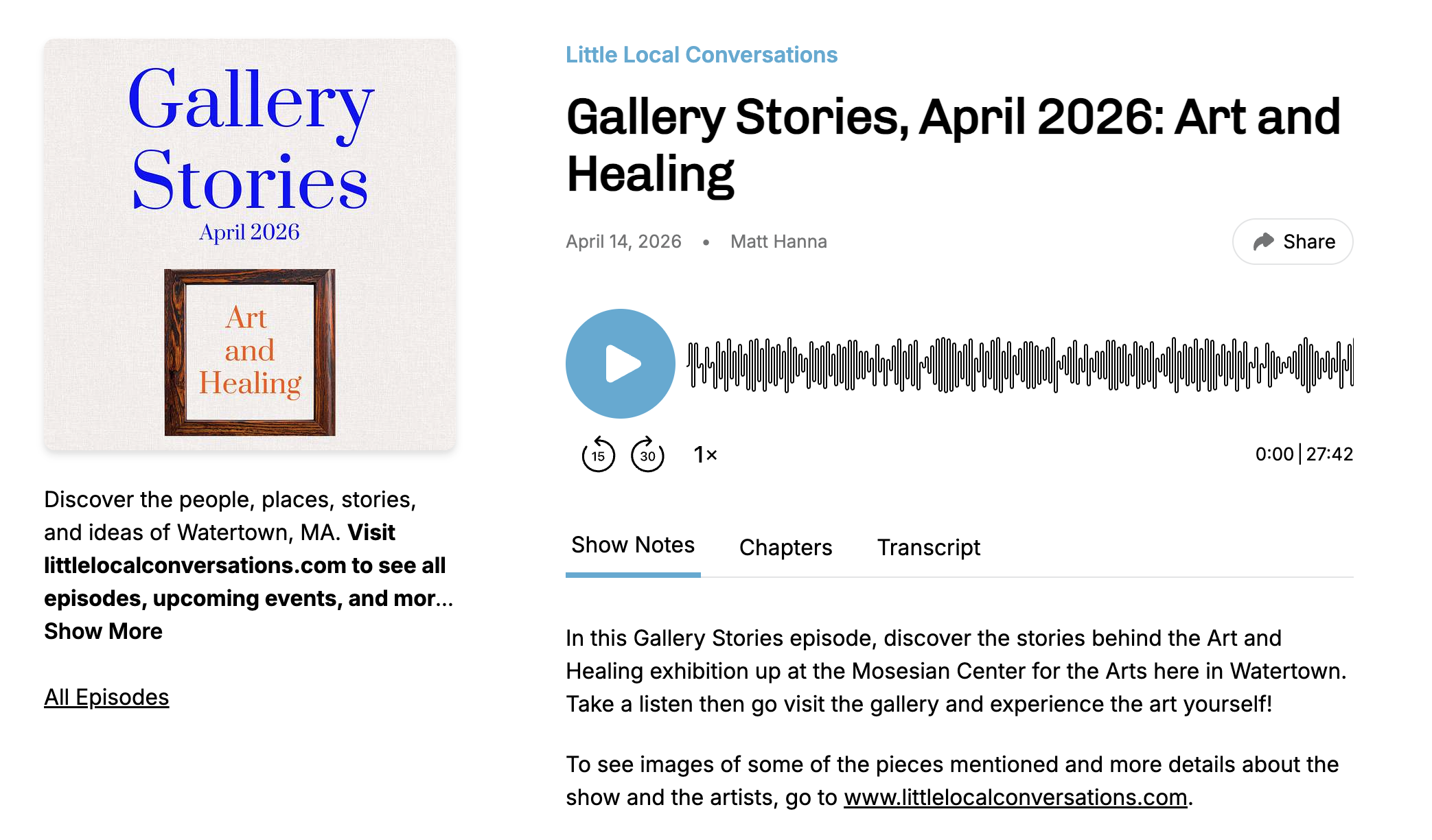 Gallery Stories: Art and Healing