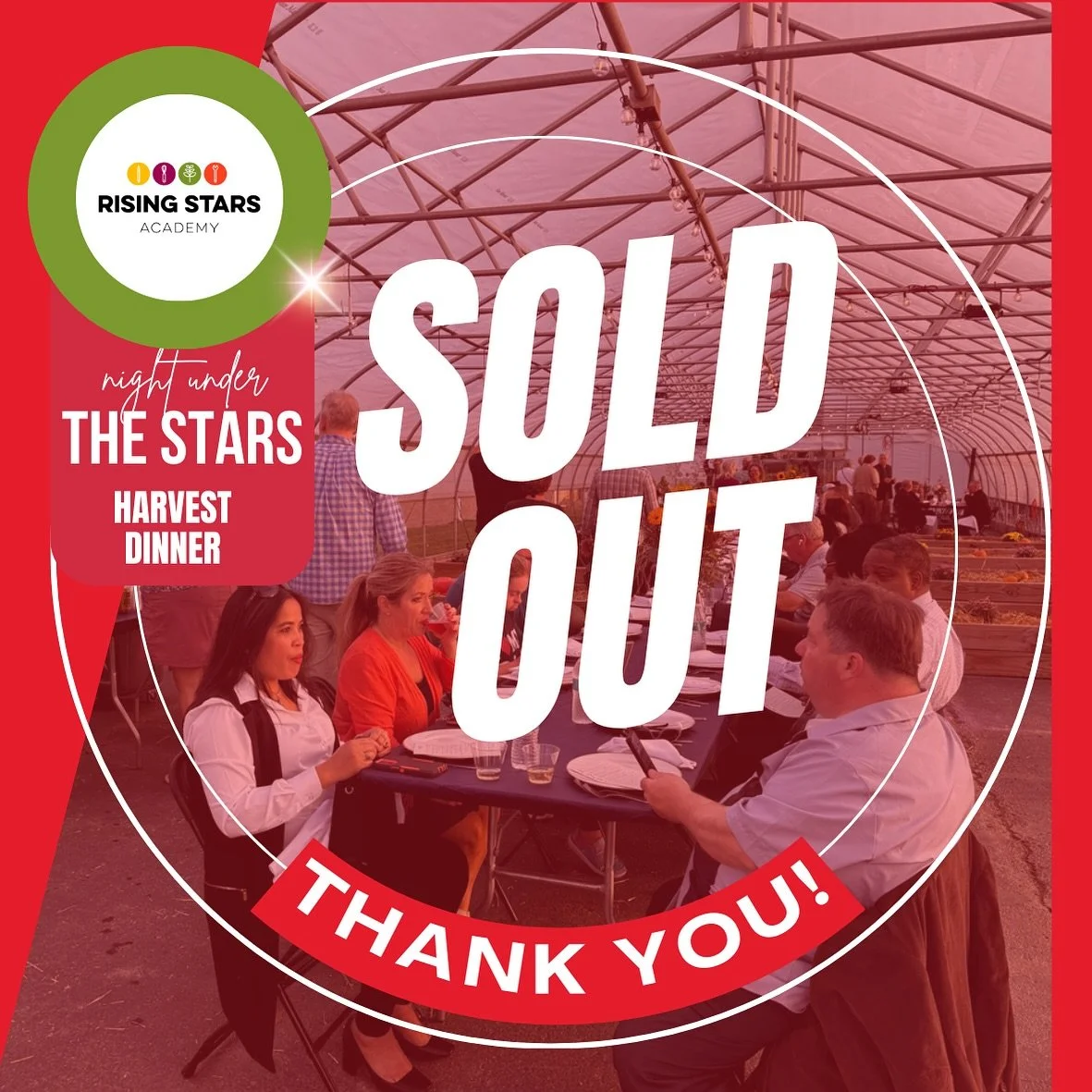 ✨ SOLD OUT! ✨
Our Harvest Dinner is officially at capacity &mdash; THANK YOU to every patron and ticket holder who made this possible! We can&rsquo;t wait to share an unforgettable evening with you. 💫

🌟 But the celebration isn&rsquo;t over! You ca