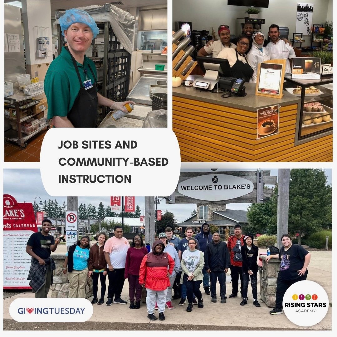 💖 This Giving Tuesday, Help Us Empower Futures!

At Rising Stars Academy, we empower young adults with special needs to thrive in the workplace through real-world training, education, and hands-on experience.

🌟 How you can support us:
Donate today