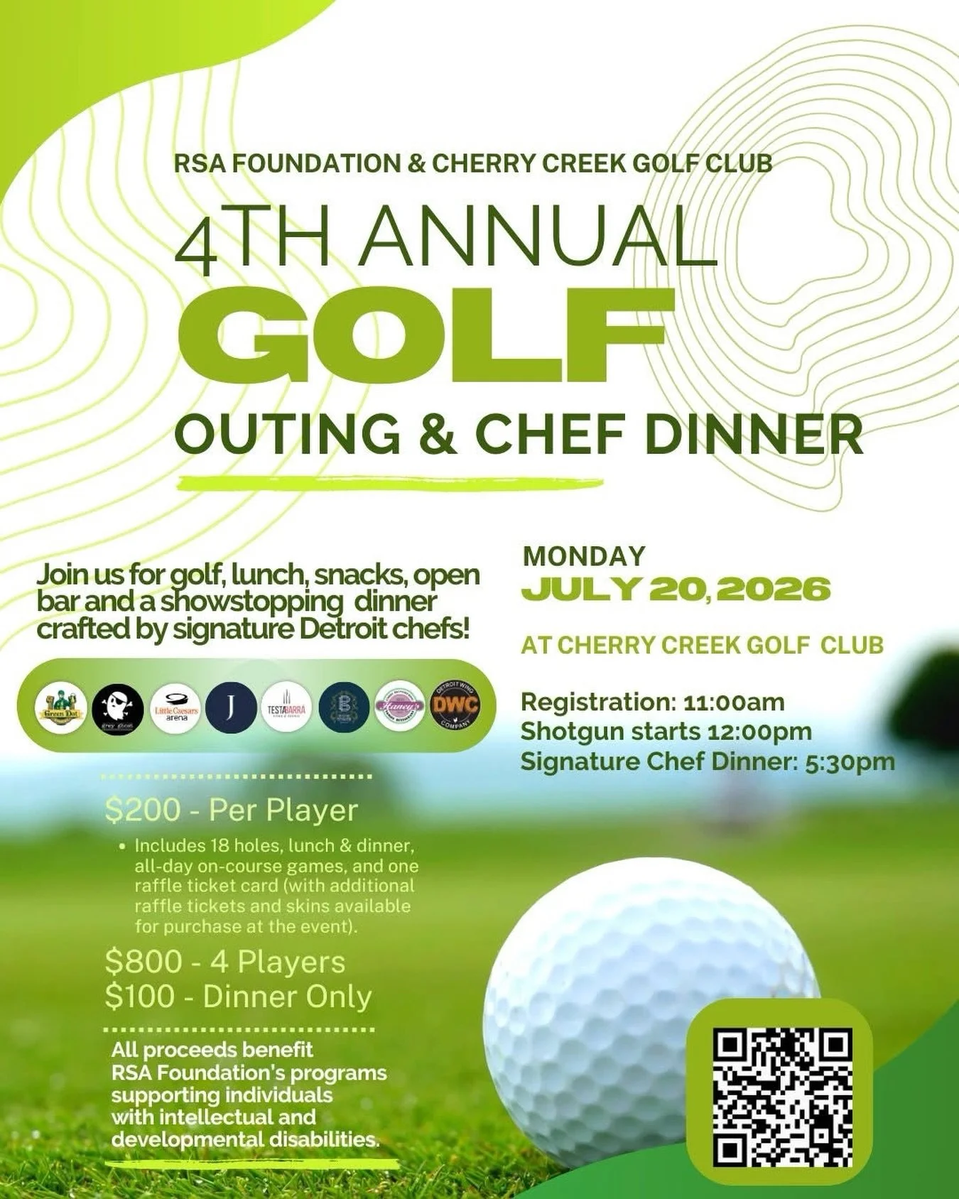 ⛳SAVE THE DATE: July 20

Tee off for a great cause with the RSA Foundation ⭐
A day of golf, incredible food and meaningful impact, supporting programs for adults with intellectual and developmental disabilities.

📍 Hosted at Cherry Creek Golf Club a