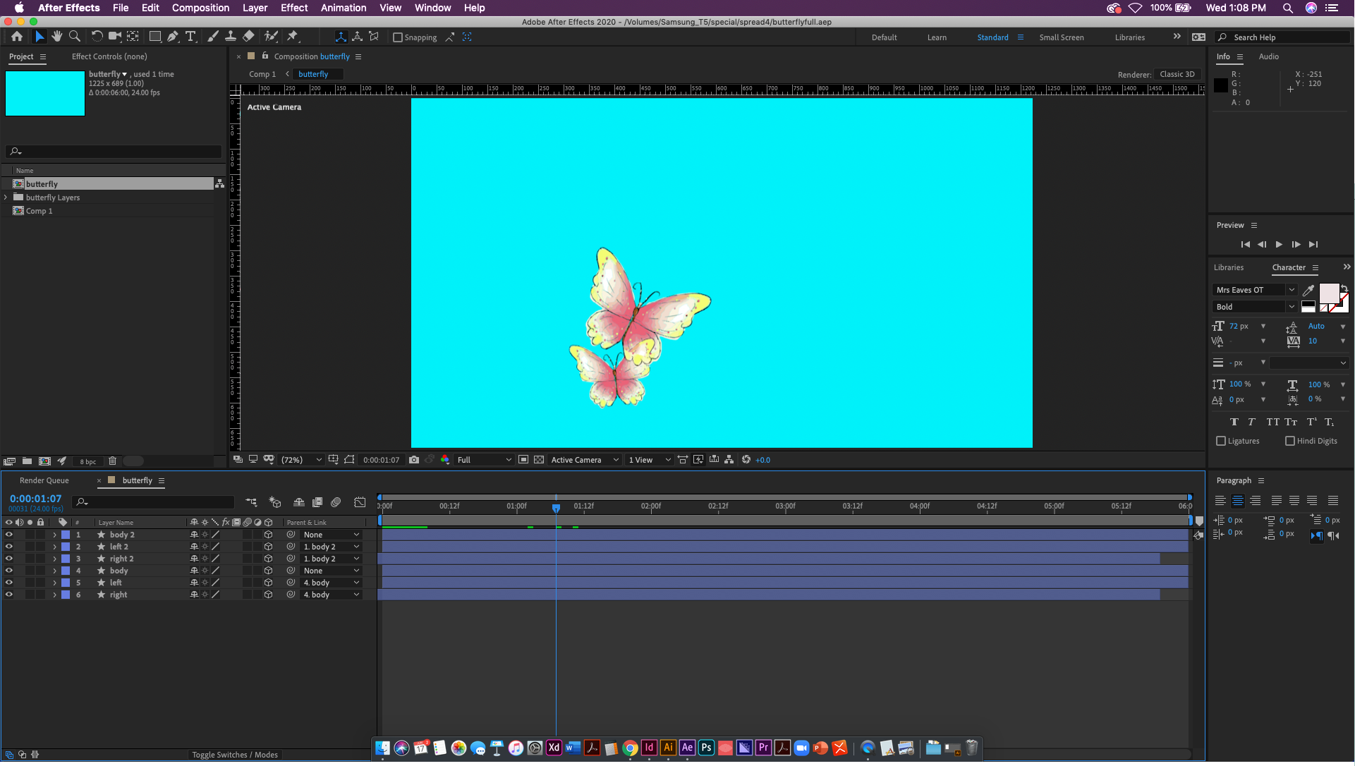 Design the motion sequence for the page