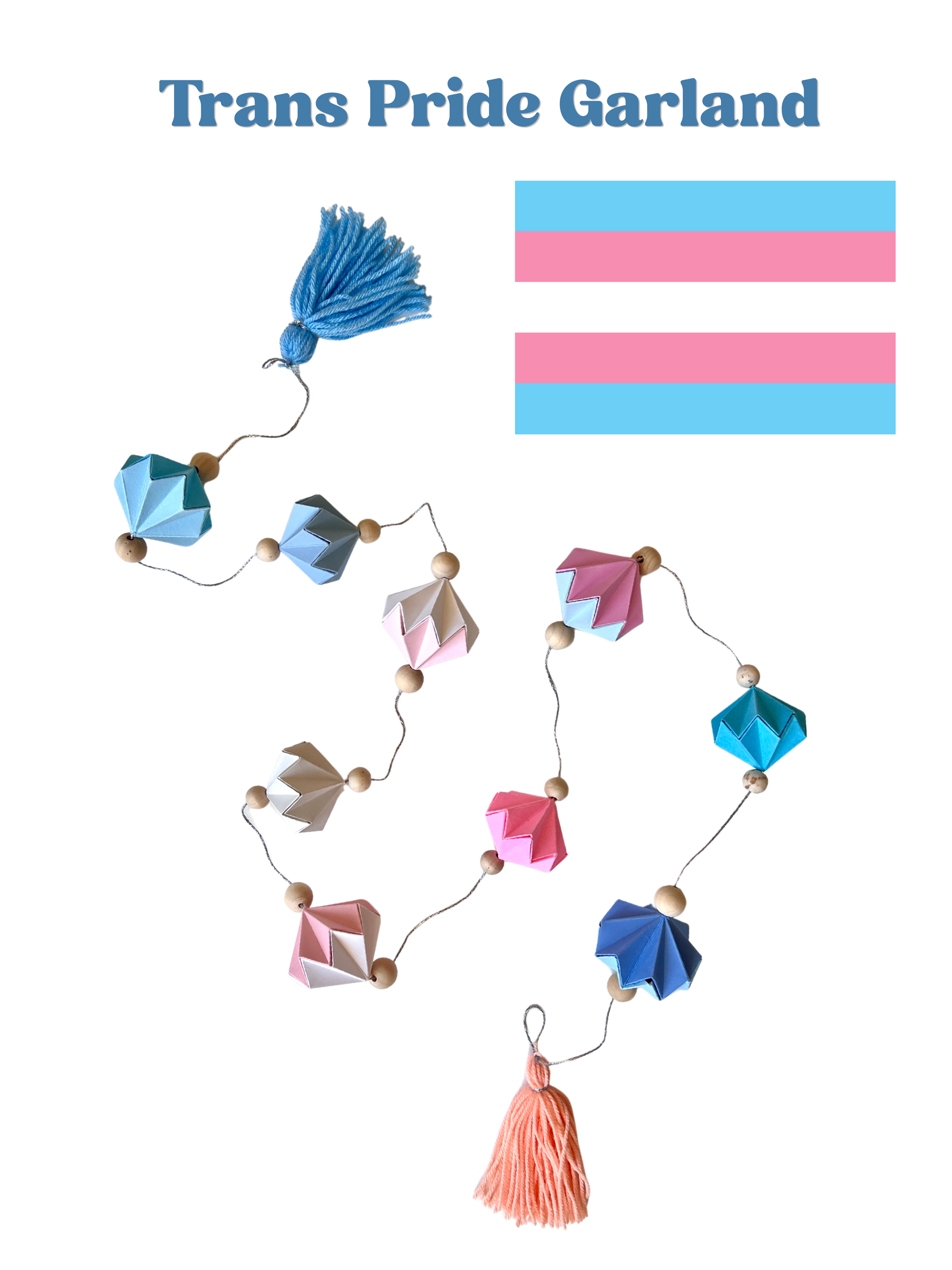 Transexual Pride Garland *FREE SHIPPING*