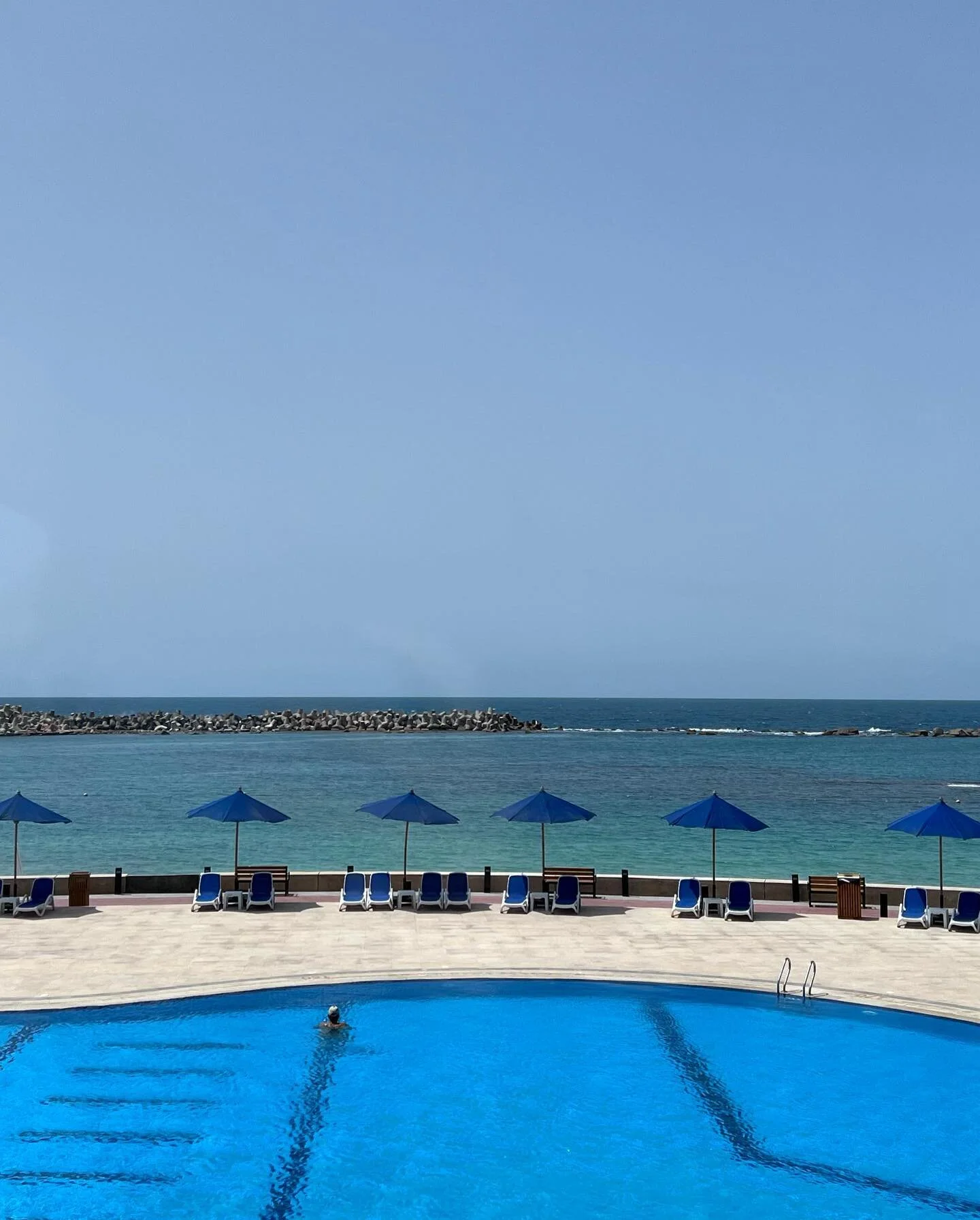 Day one in Alexandria, triple-vaxxed, after two very long years 🏝 #thisisegypt