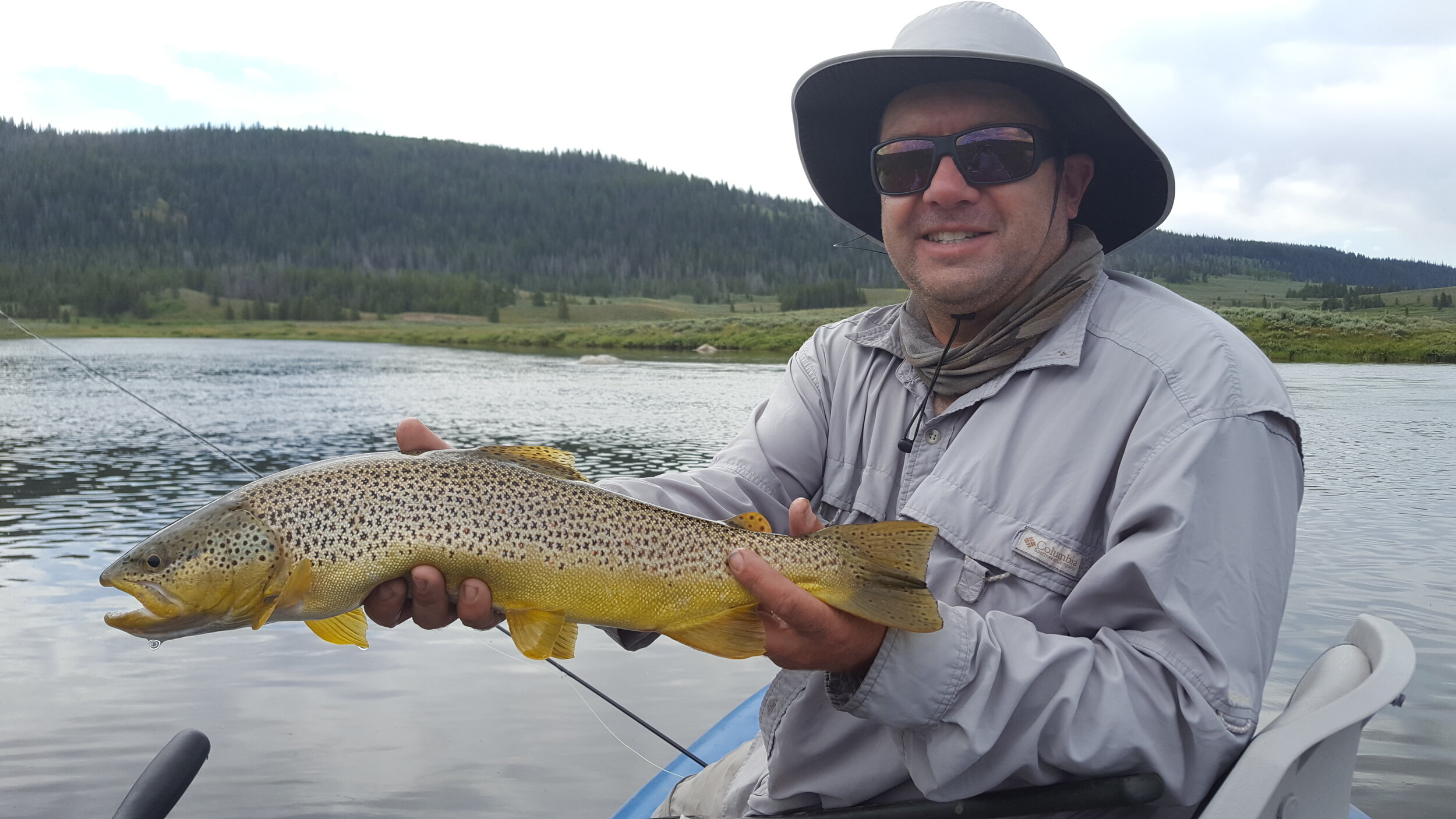  A nice brown trout that fell for a grasshopper. 