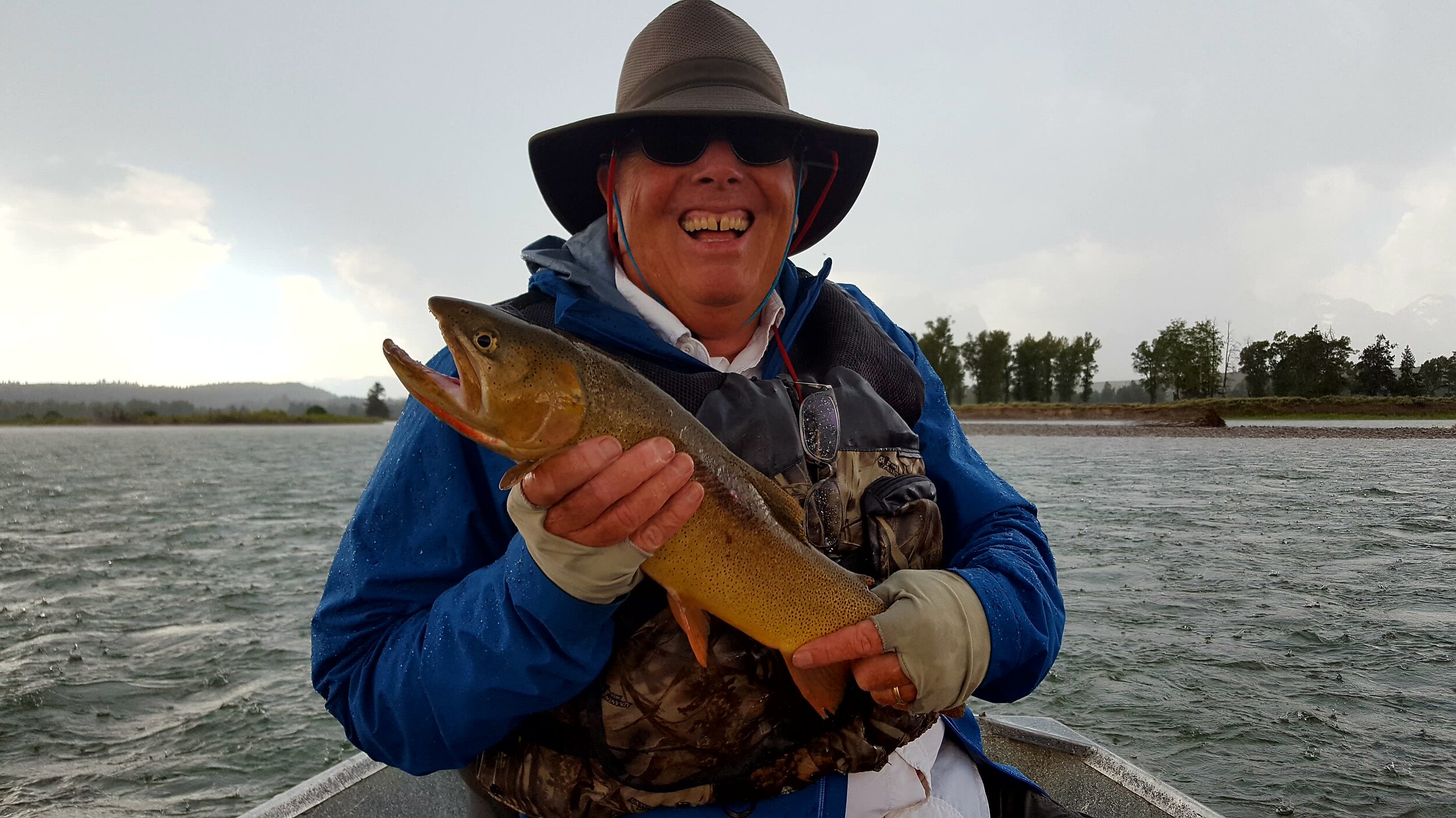  “Jorge” with a snake river fine-spotted cutthroat from the snake river. 