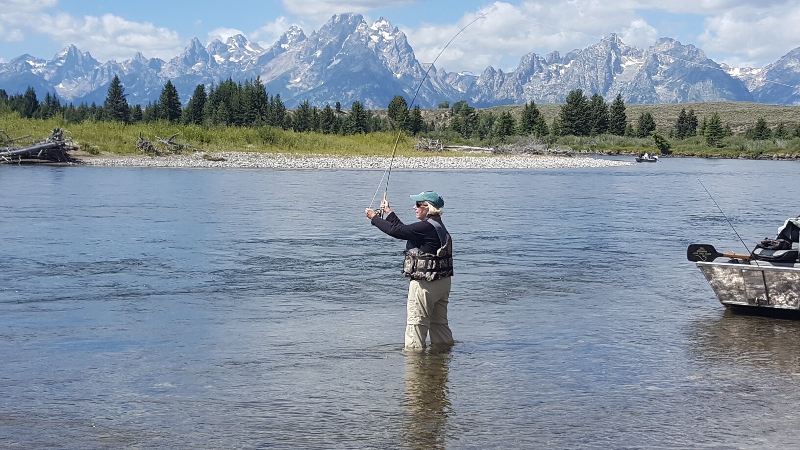  Cooling off in the snake river. 