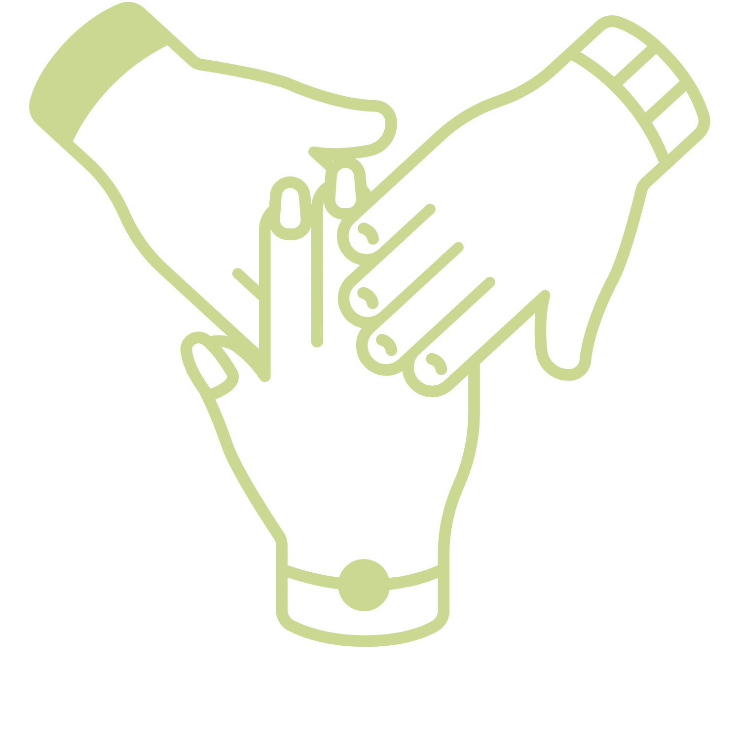 Icon of hands together symbolizing collaborative SLP consultation