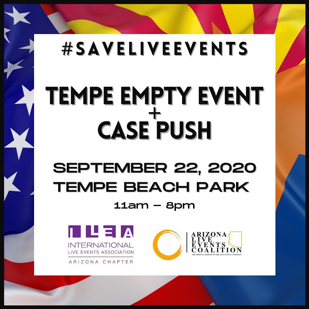 #WishIWasThere #SaveLiveEvents #SaveEventPros #DoNotAbandonUS 
#LiveEventsCo #azeventscoalition #ExtendPUA #RESTARTAct #ILEAAZ
@LiveEventsCo @azeventsco @dougducey @senmcsallyaz @senatorsinema @speakerpelosi @senschumer @senatemajldr @stevenmnuchin1 