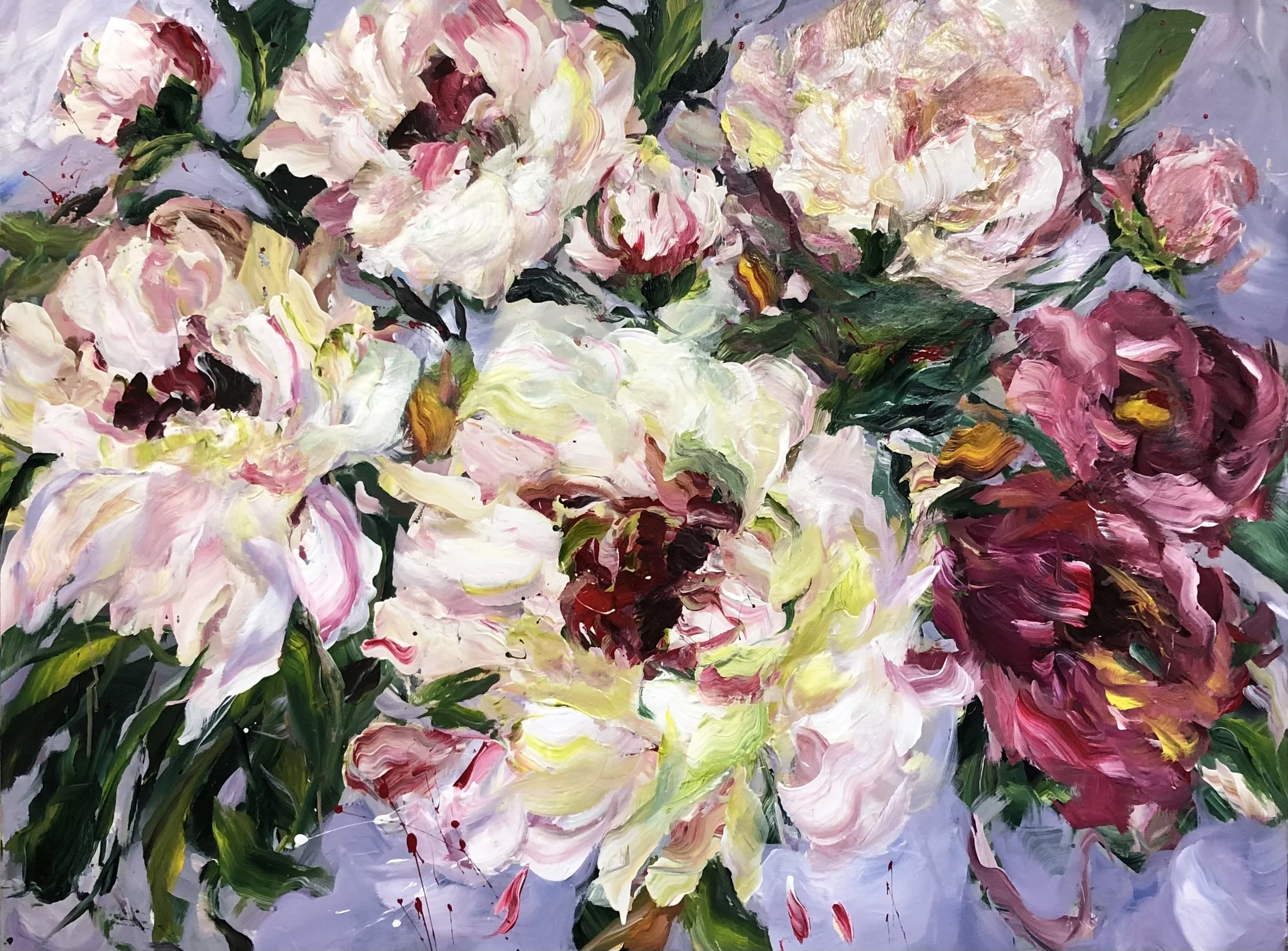 Raspberry Soufflé - 36x48in