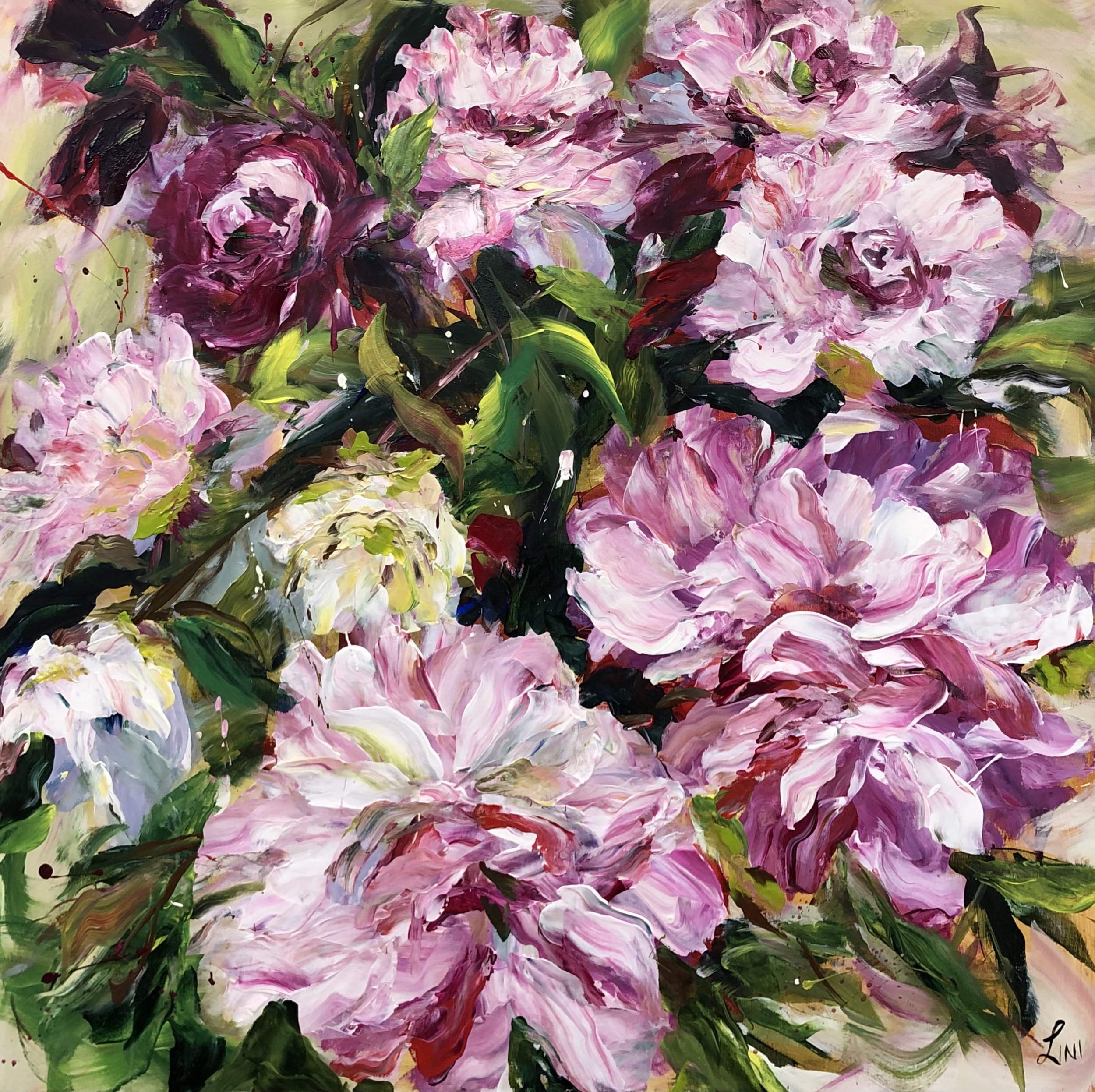 Blooming Wishes - 36x36in