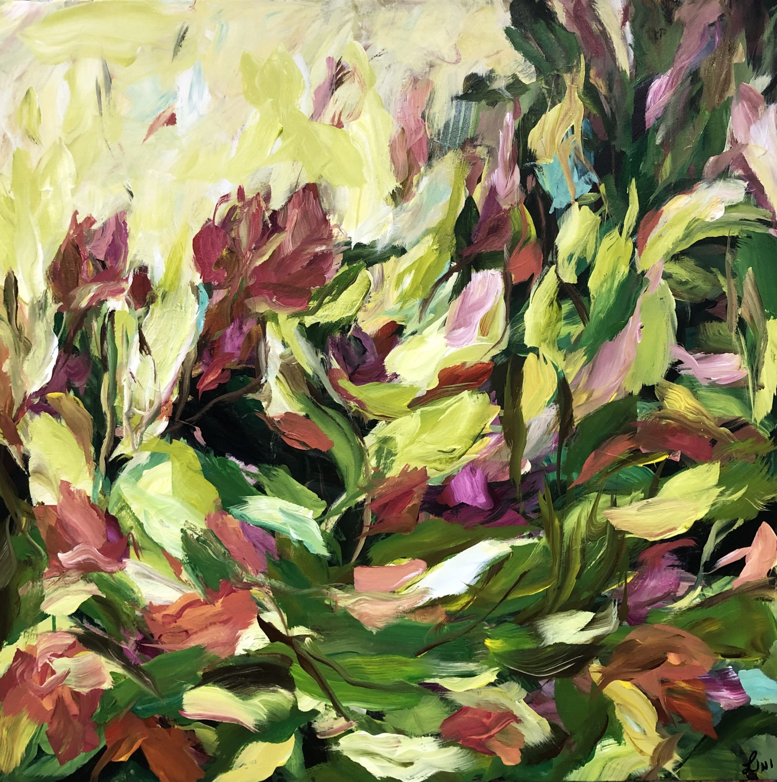 Falling Petals - 3x3ft