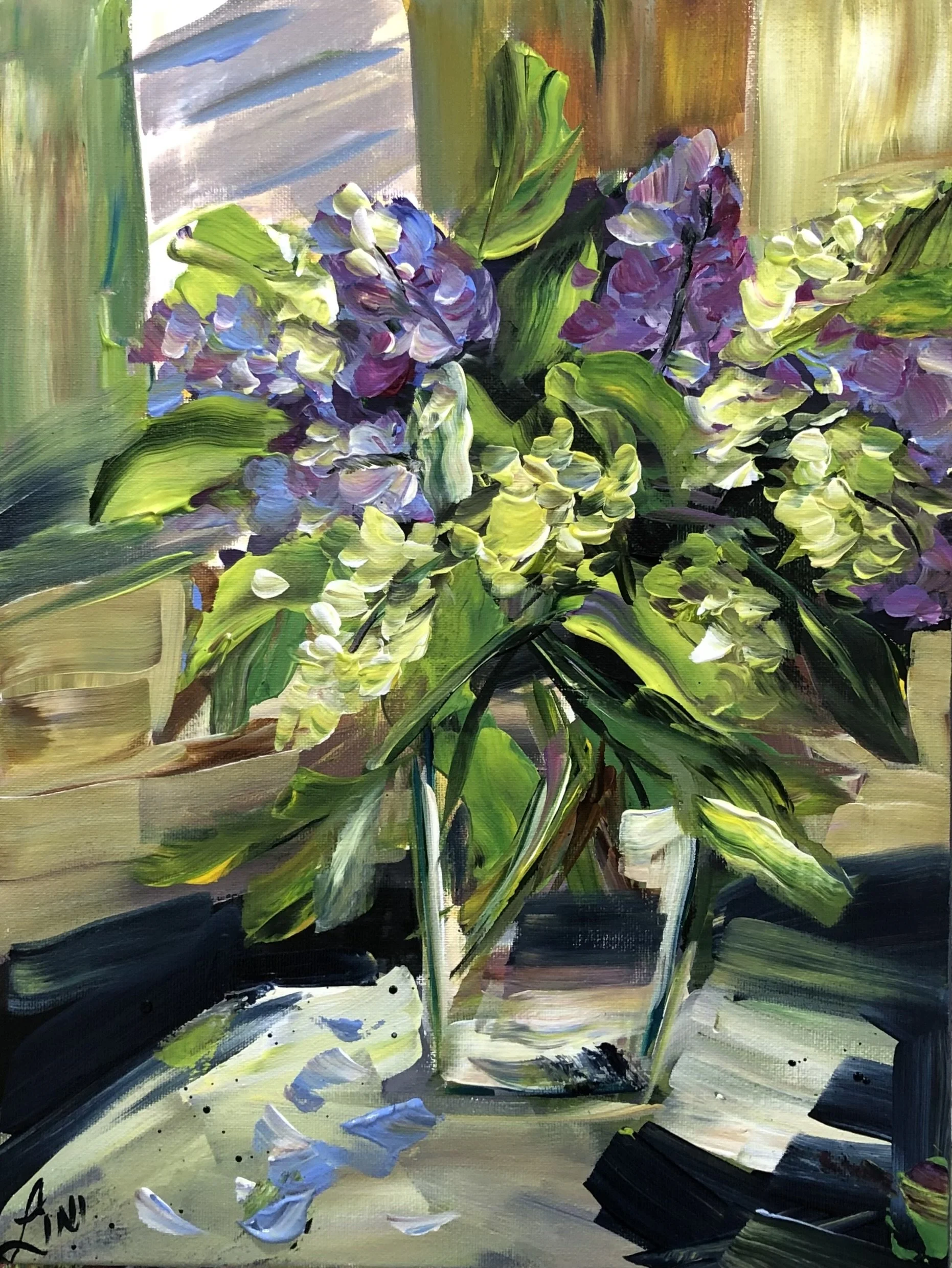 Lilacs In the Window - 12x16in