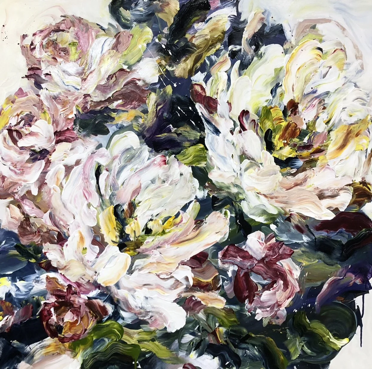 Fluttered Into Bloom - 40x40in