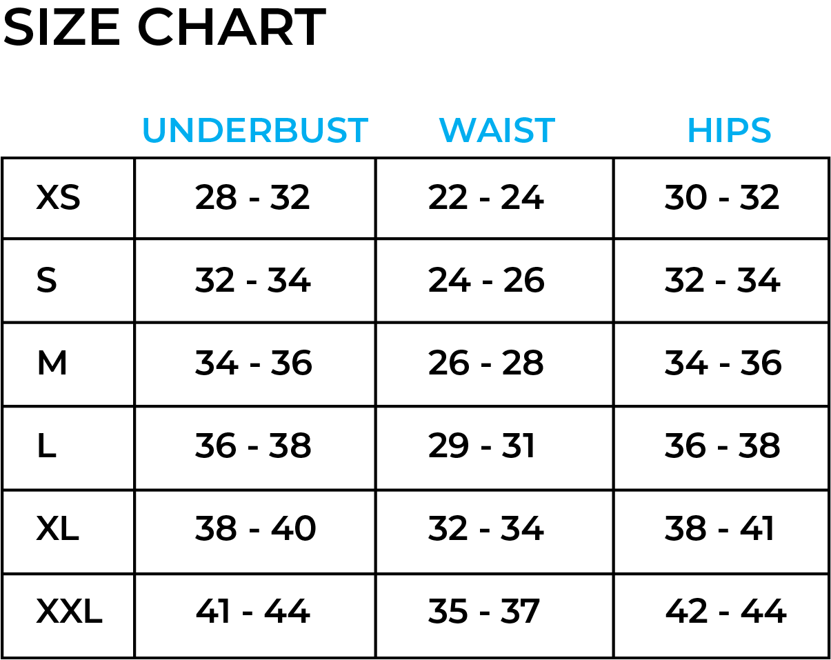 Size Chart — Blue Sky Swimwear