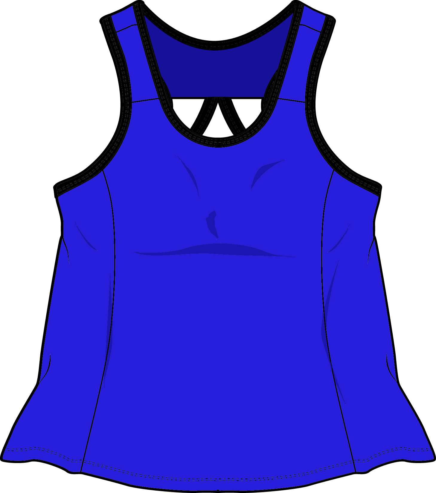 Strappy Pickleball or Tennis Tank Top — Blue Sky Swimwear