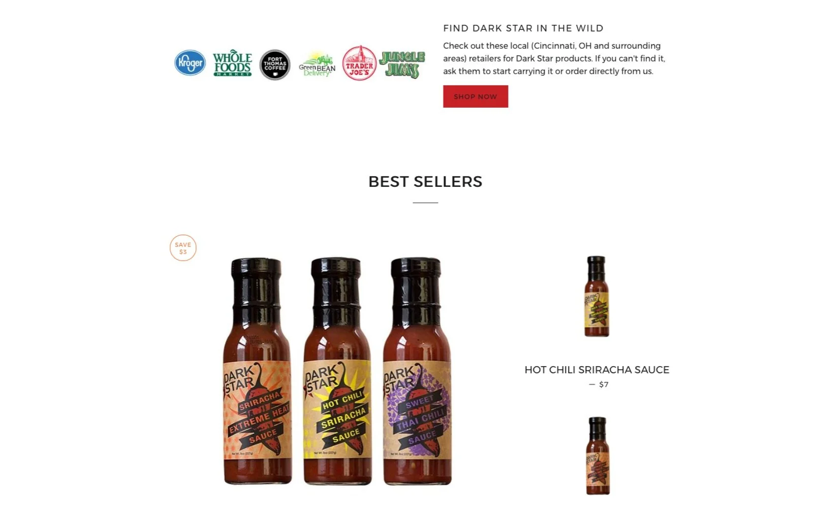 Dark Star Hot Sauce Shopify Website