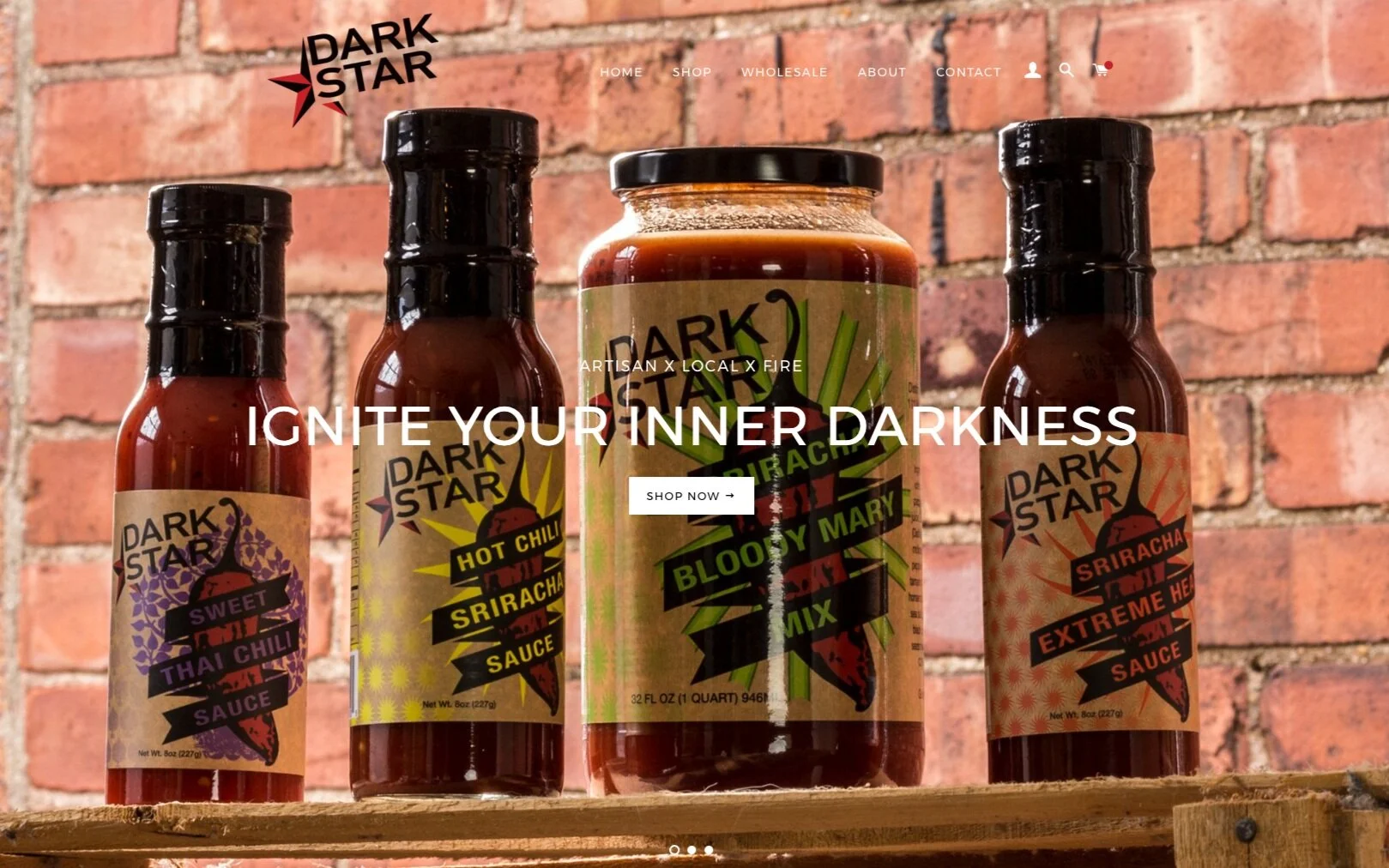Dark Star Hot Sauce Shopify Website