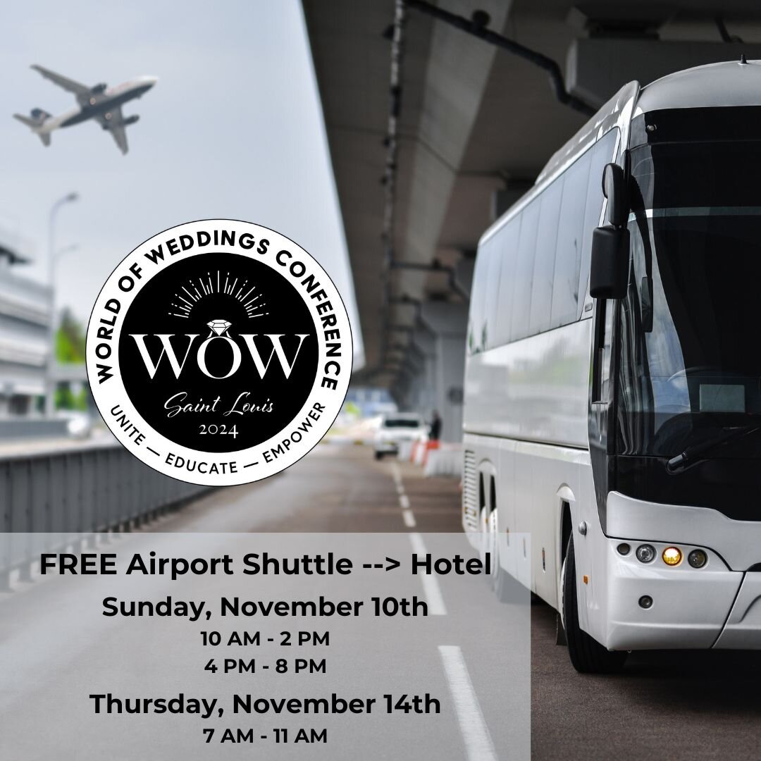 ABC WOW CONFERENCE UPDATE!!!

Good news! @abcassoc has offered to provide FREE airport shuttle transportation for conference attendees during the following dates and times:

Airport --&gt; Hotel on Sunday, November 10th
10 AM - 2 PM
4 PM - 8 PM

Hote