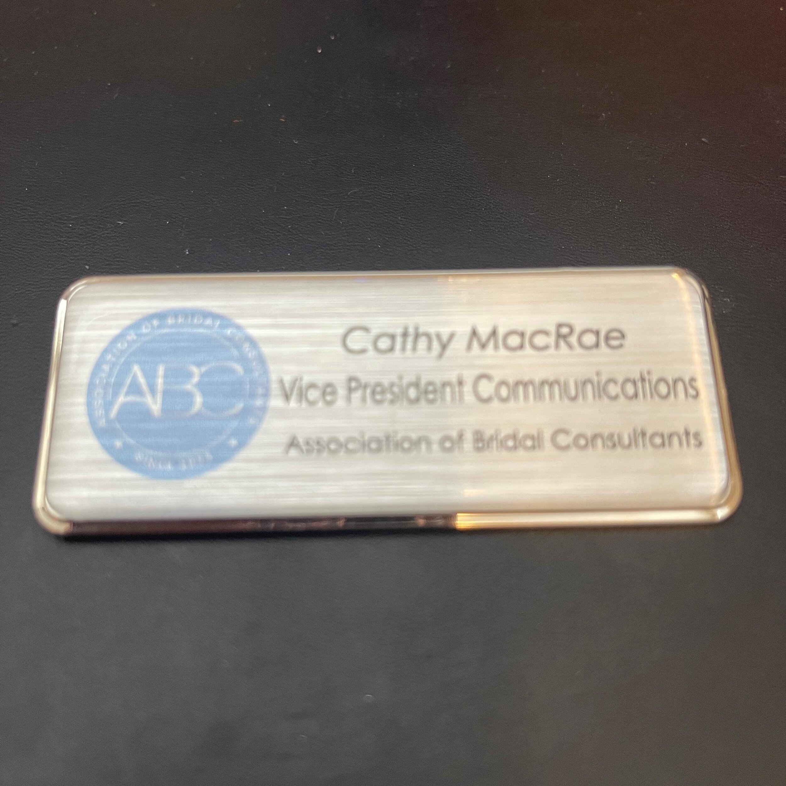 NEW ABC NAME BADGES ON SALE!!!

You asked and they&rsquo;re here just in time for wedding season! You can get new @abcassoc name badges with the new logo. A silver based name badge with a white background. Please note the character limits for both yo
