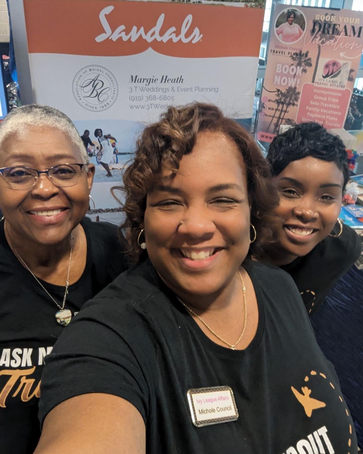 Some of our North Carolina ABC members - Leslie Finch of @simplysomethingep , Margie Heath of 3T Weddings &amp; Event Planning and Michole Council  of @ivy_league_affairs - teamed up yesterday to represent @abcassoc at the 2024 Women&rsquo;s Empowerm
