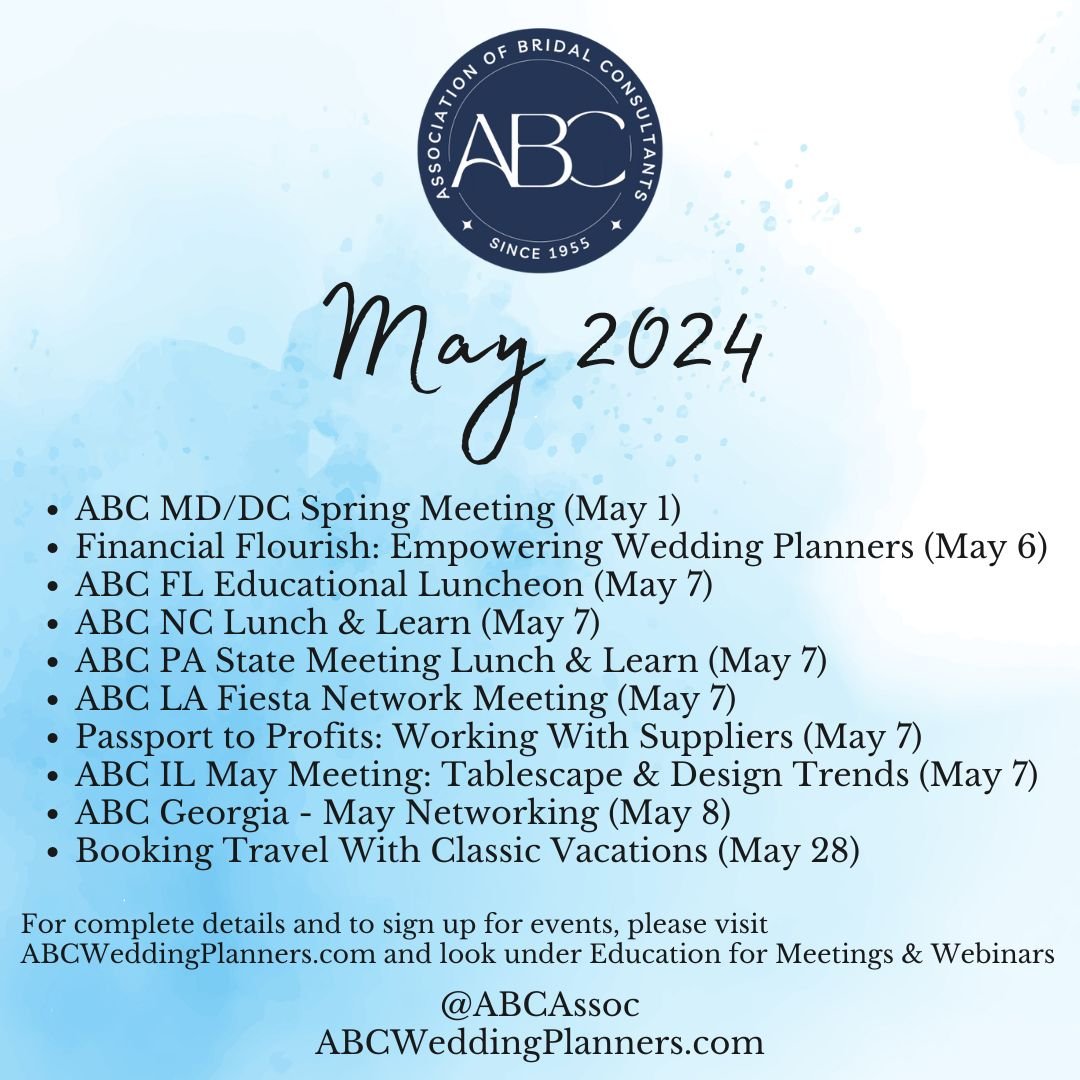 May is going to be a busy month for our @ABCassoc members!📅 (Just take a look at everything that is happening between May 6th and May 8th!!!)

Make sure you take a look and know what is happening. Some events are happening over Zoom and accessible t