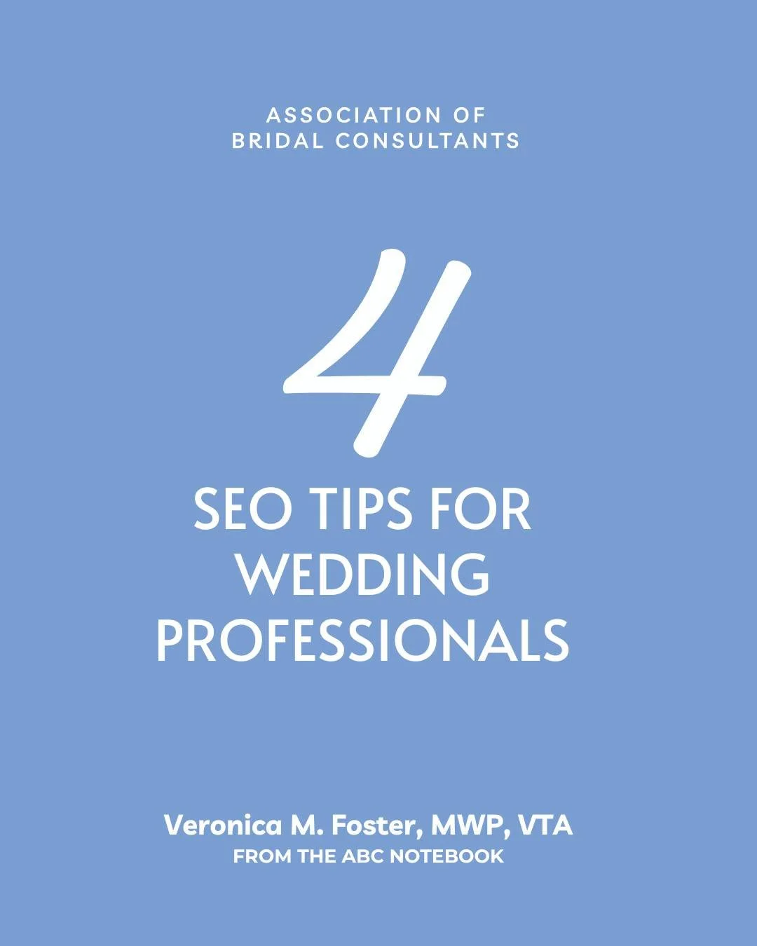 &quot;Everyone keeps saying I need SEO for my wedding business&hellip;&rdquo; sound familiar? If you have no idea where to start, you&rsquo;re not alone!

Here are 4 simple SEO tips to give you direction and take the stress off your plate:

Save this