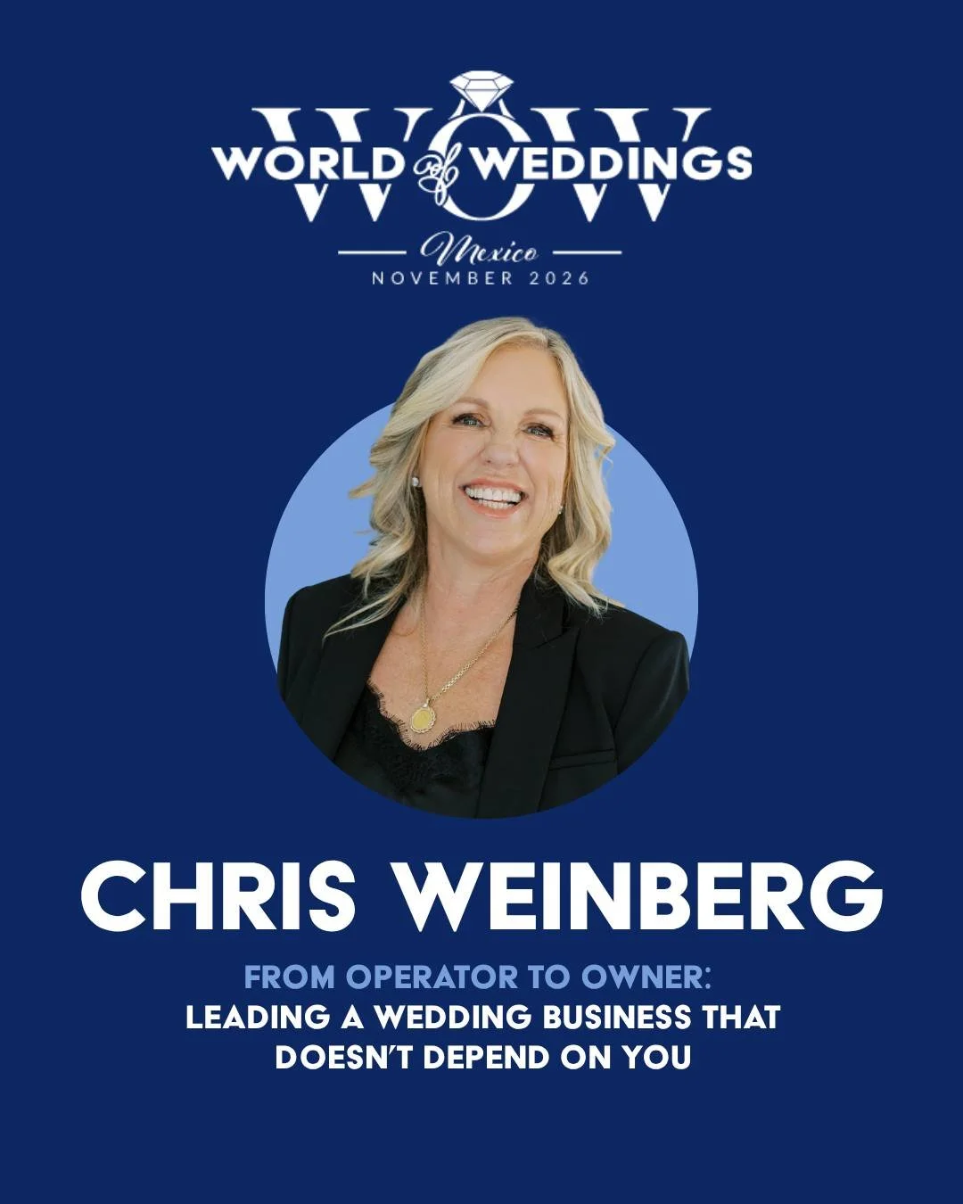 If your business can&rsquo;t run without you&hellip; you don&rsquo;t own a business - you own a job. 👀

At WOW 2026, Chris Weinberg is bringing real conversations and practical strategies to the stage with:
✨ From Operator to Owner: Leading a Weddin