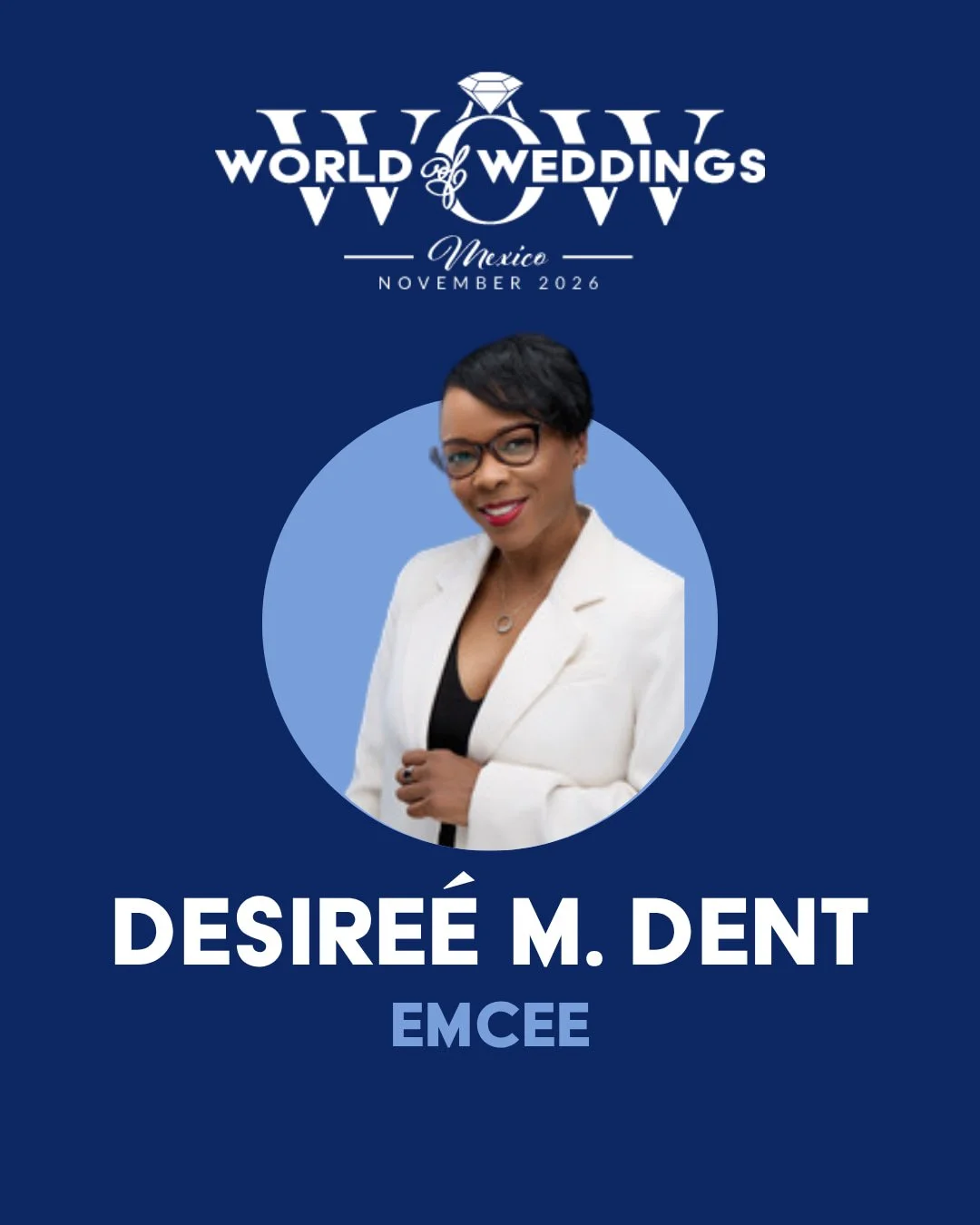 What do you get when you combine 25+ years of wedding industry experience, award-winning creativity, and a passion for education? ✨

You get Desire&eacute; Moore Dent, your WOW 2026 Emcee.

As the founder of Dejanae Events, author, educator, speaker,