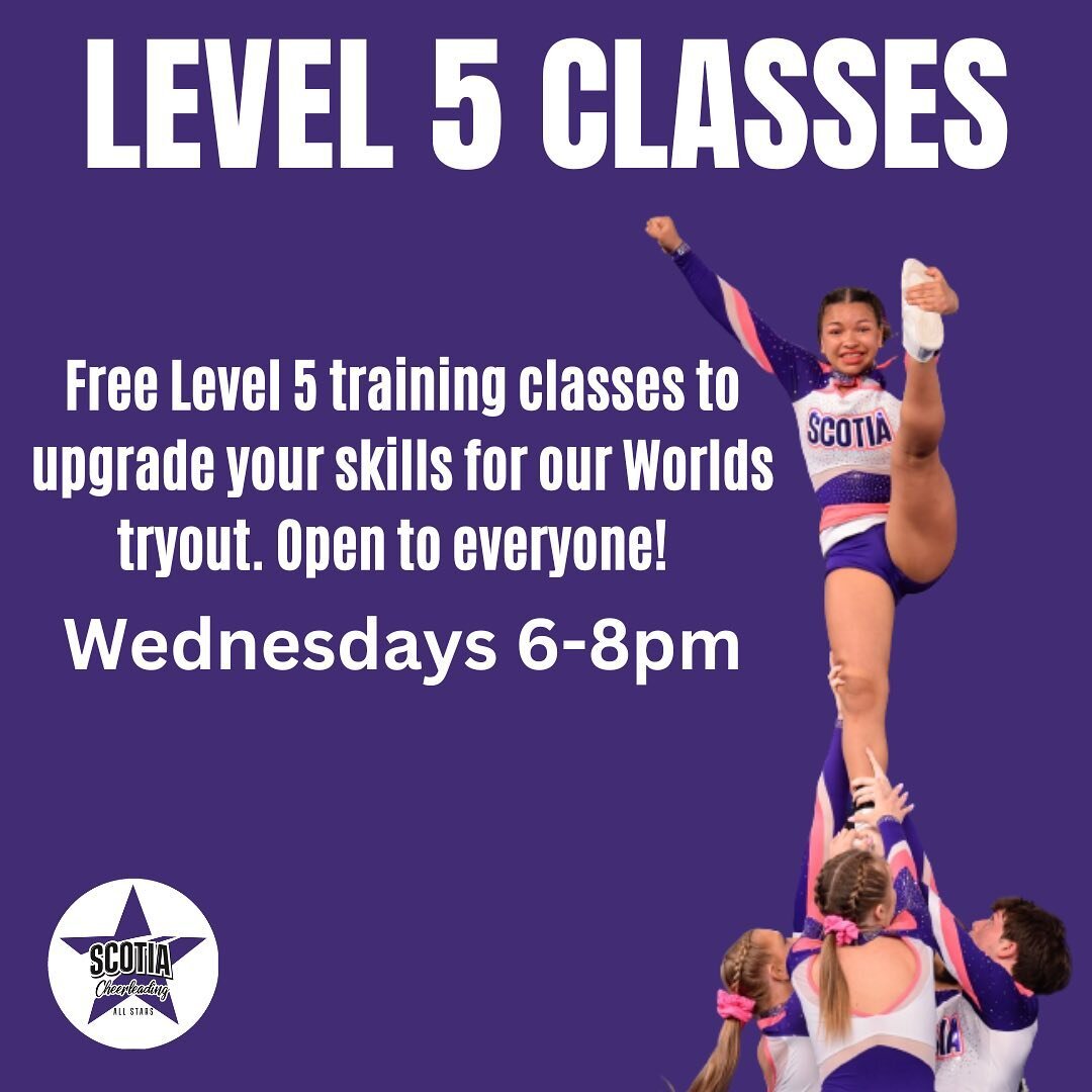 ❗️TONIGHT❗️Come have some fun with us and level up your skills before June 1st! Everyone ages 13+ is welcome💜

Haven&rsquo;t registered for our Worlds tryout yet? Register by using the link below🔗

https://form.jotform.com/231176934277059