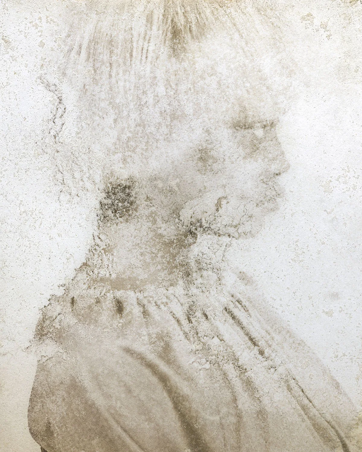 Ruined Polaroid #16033. Archival Pigment on Silk, 40" x 32" Edition of 1 + 1 Artist Proof