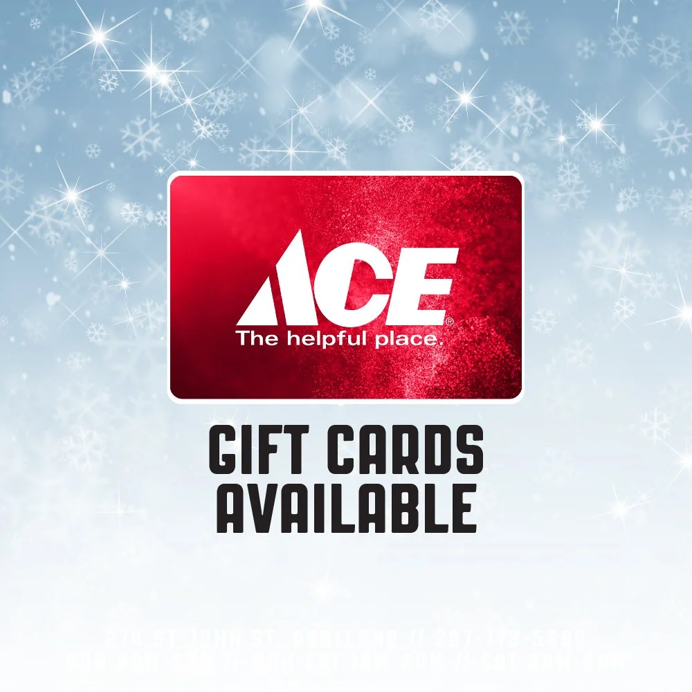 🎁 Give the Gift of Helpful! 🎁 We sell ACE Gift Cards. 🌟 Speak to a team member at the front counter about purchasing a gift card that can be used in store or online at www.acehardware.com (select Maine Hardware as your store). #MaineHardware #AceH