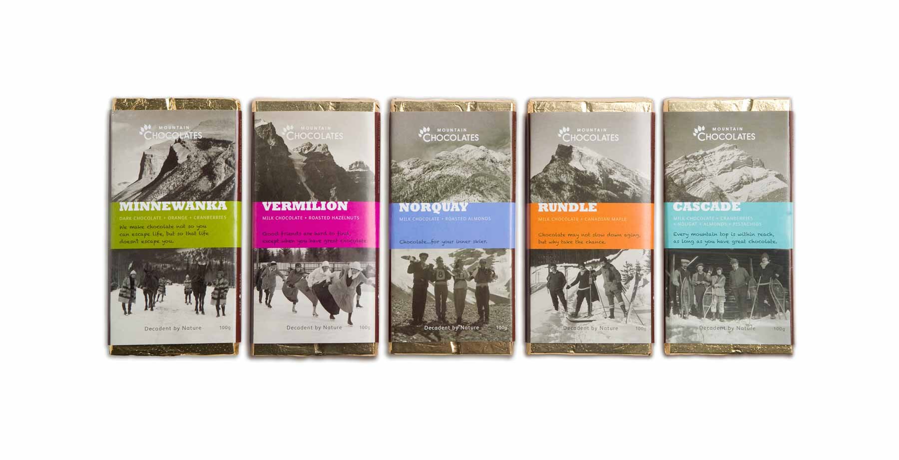 Mountain Chocolates packaging