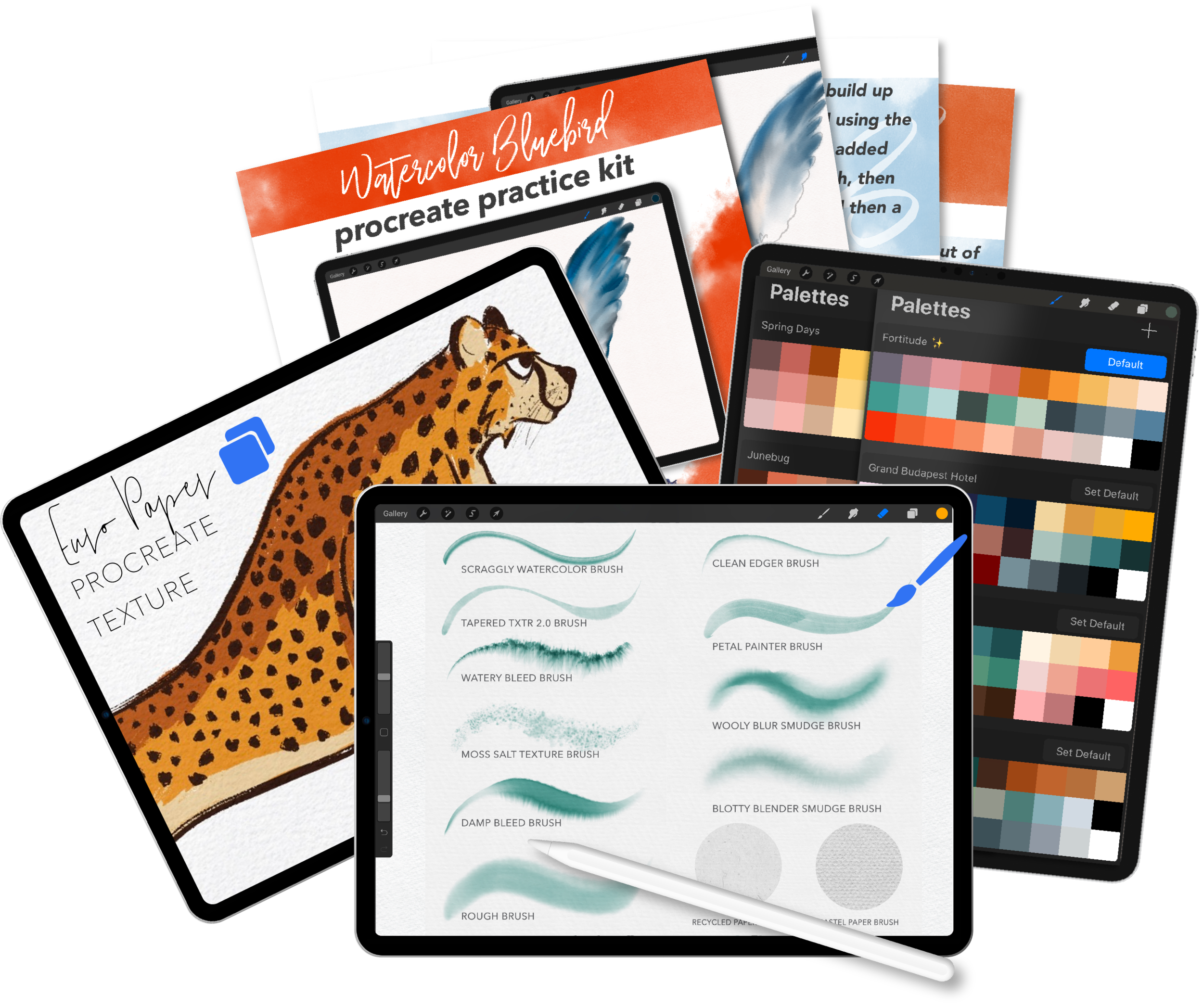 How To Use Texture Brushes In Procreate Wooly Pronto