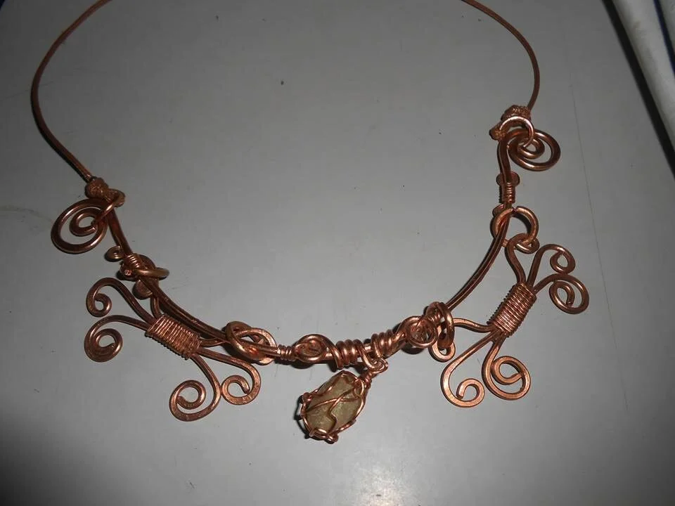 Copper Necklaces with stones