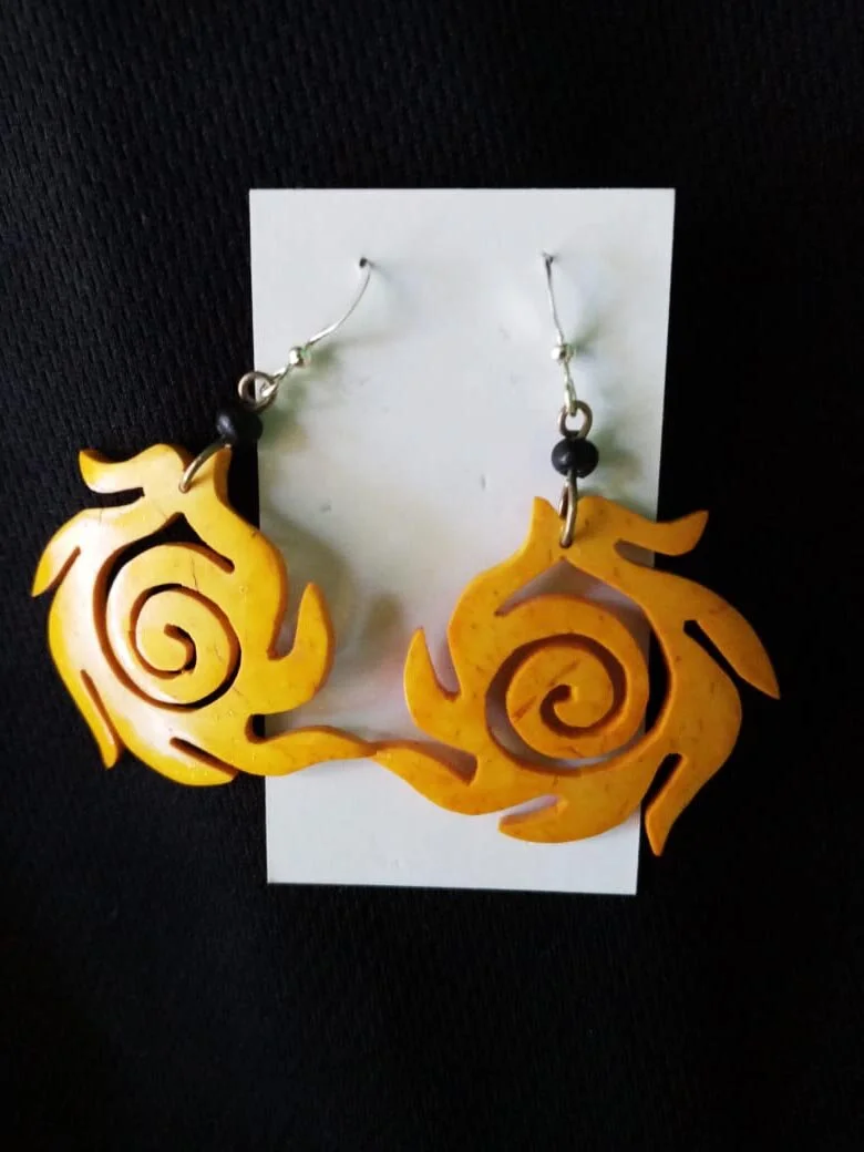 Coconut earing-Fireball earrings