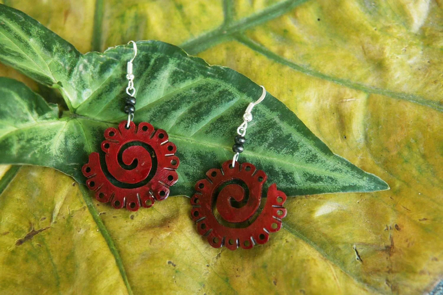 Spiral Coconut Earrings